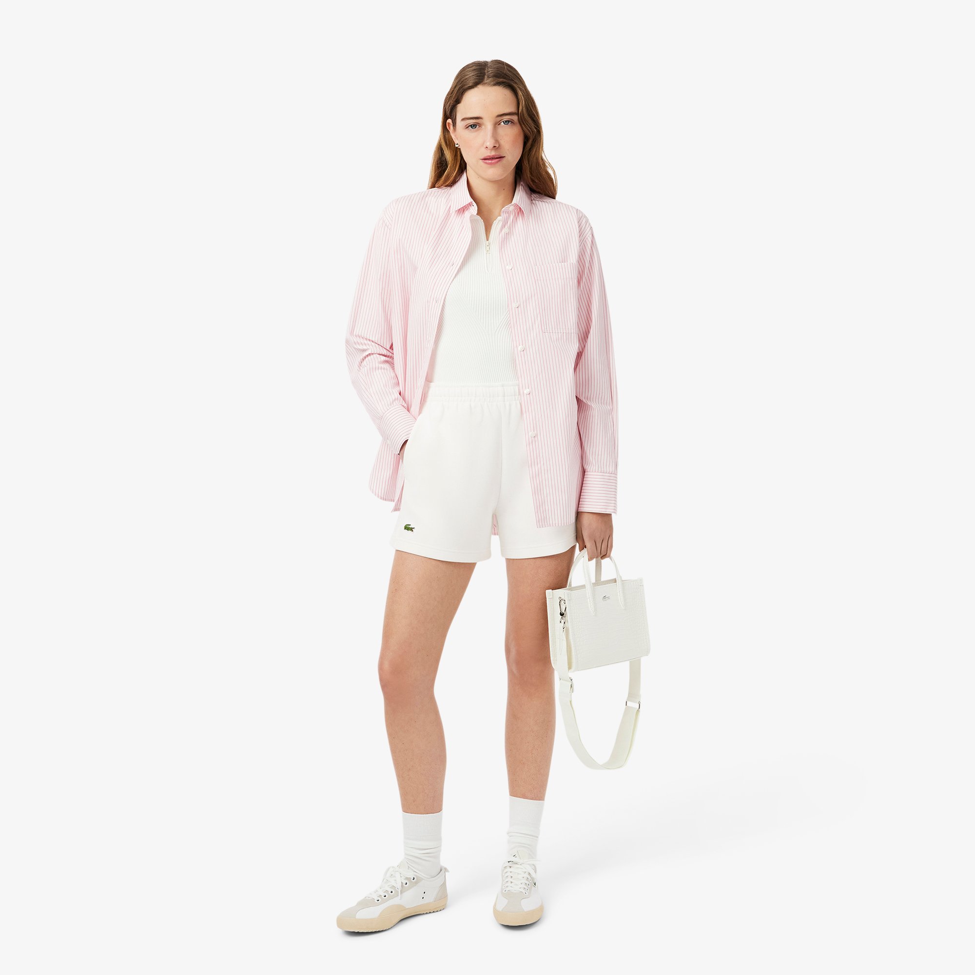 Quần Ngắn Lacoste Nữ Chất Liệu Piqué Hai Mặt