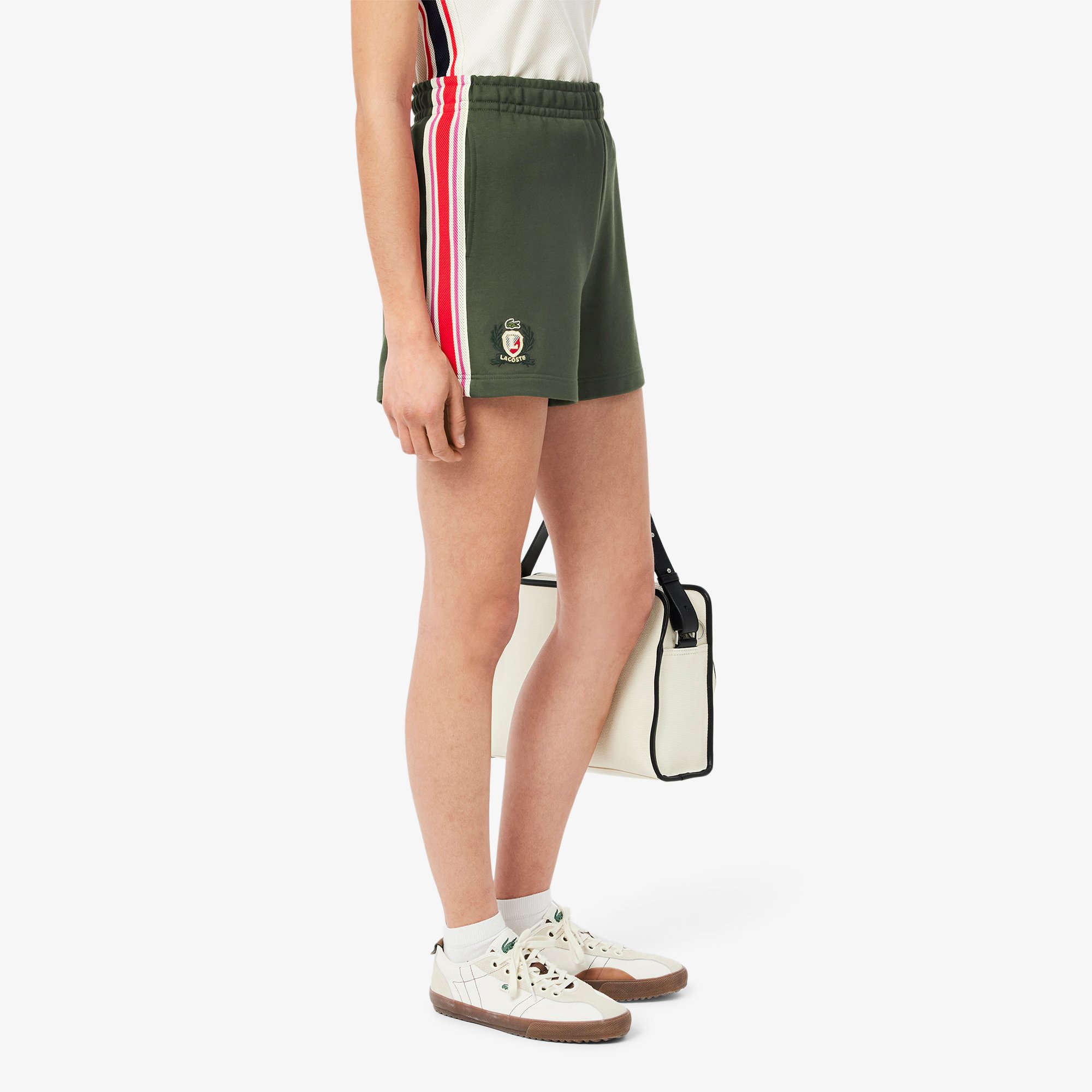 Quần Ngắn Lacoste Nữ Chất Liệu Nỉ Sản Xuất Tại Pháp