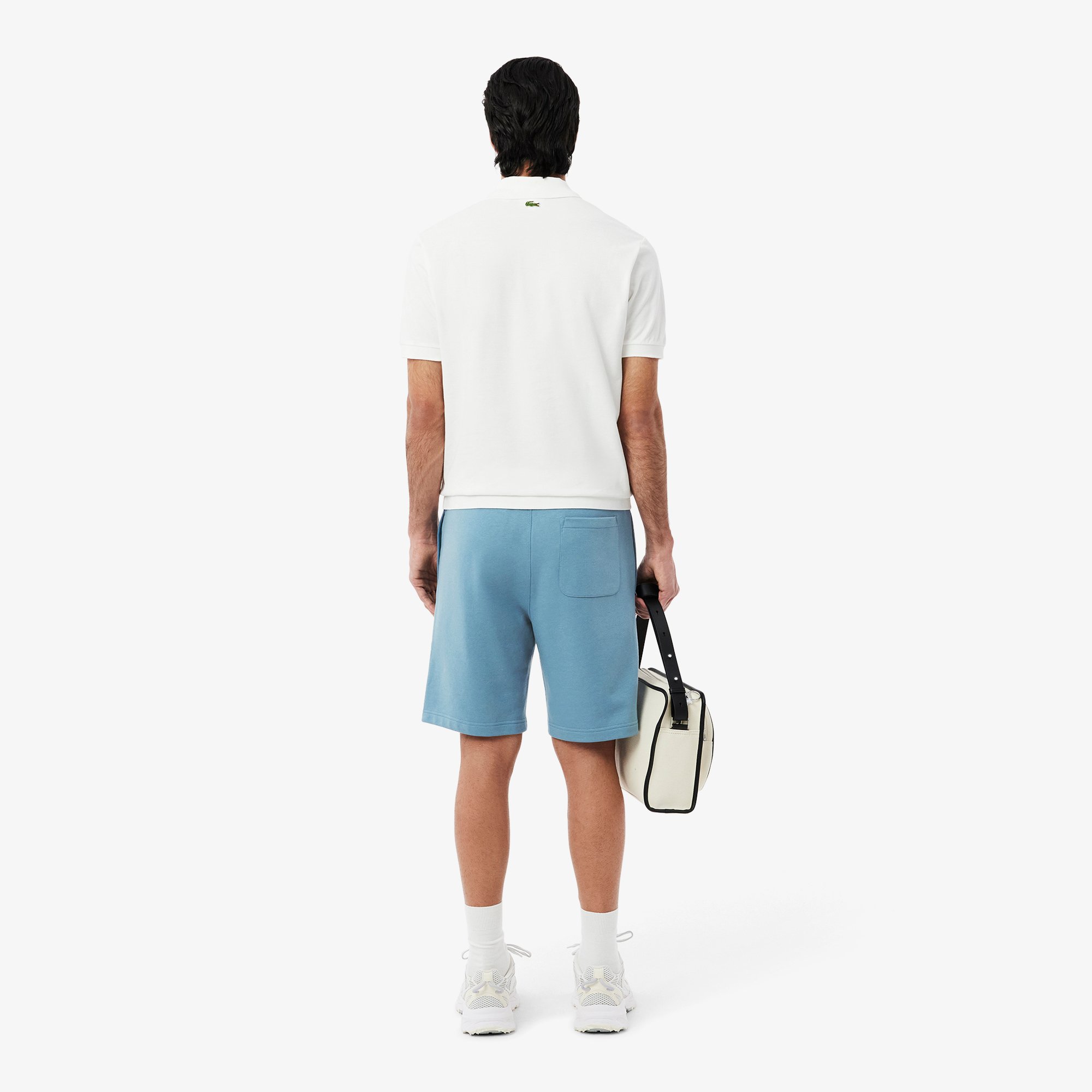 Quần Ngắn Lacoste Nam Chất Liệu Nỉ Cotton Họa Tiết Graphic