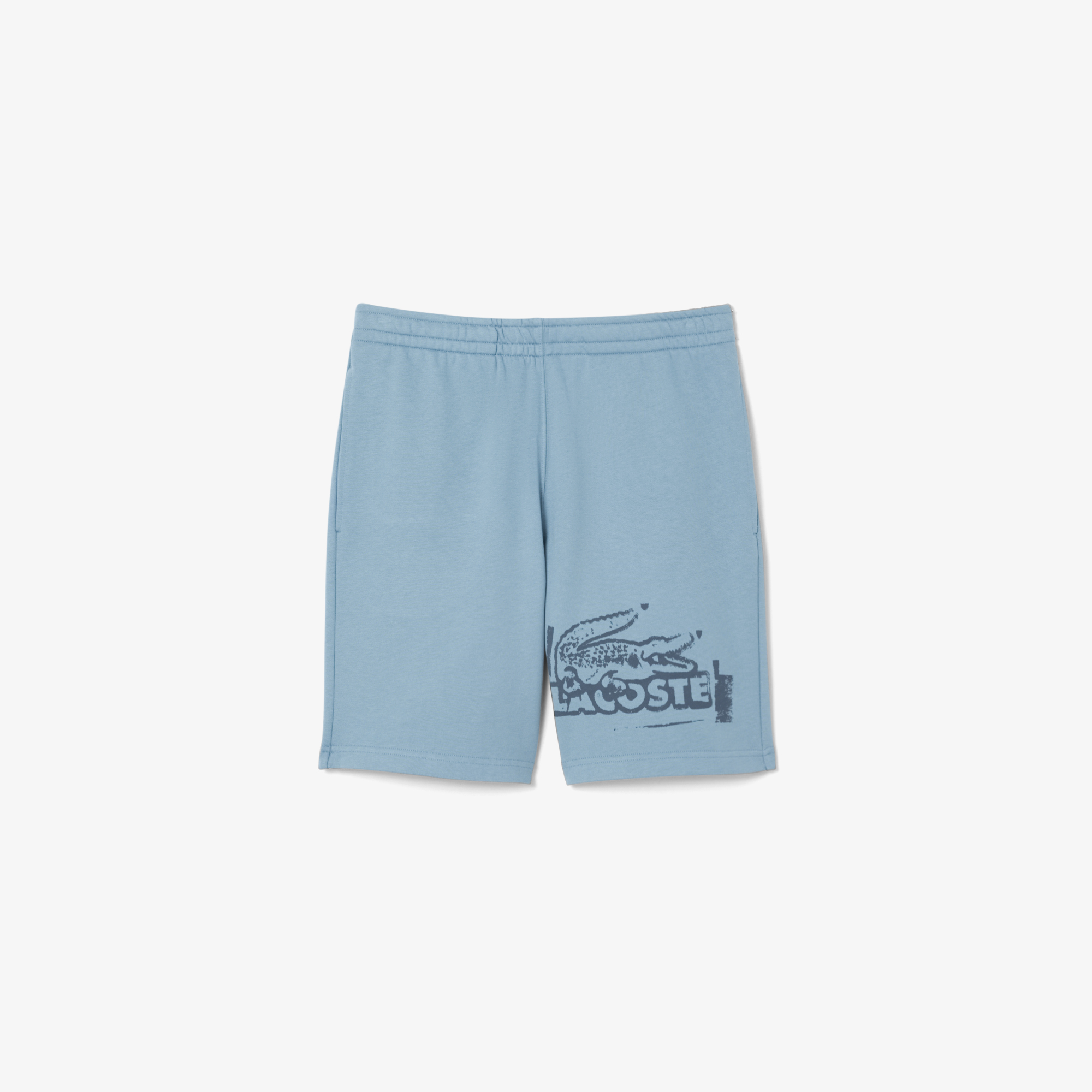 Quần Ngắn Lacoste Nam Chất Liệu Nỉ Cotton Họa Tiết Graphic