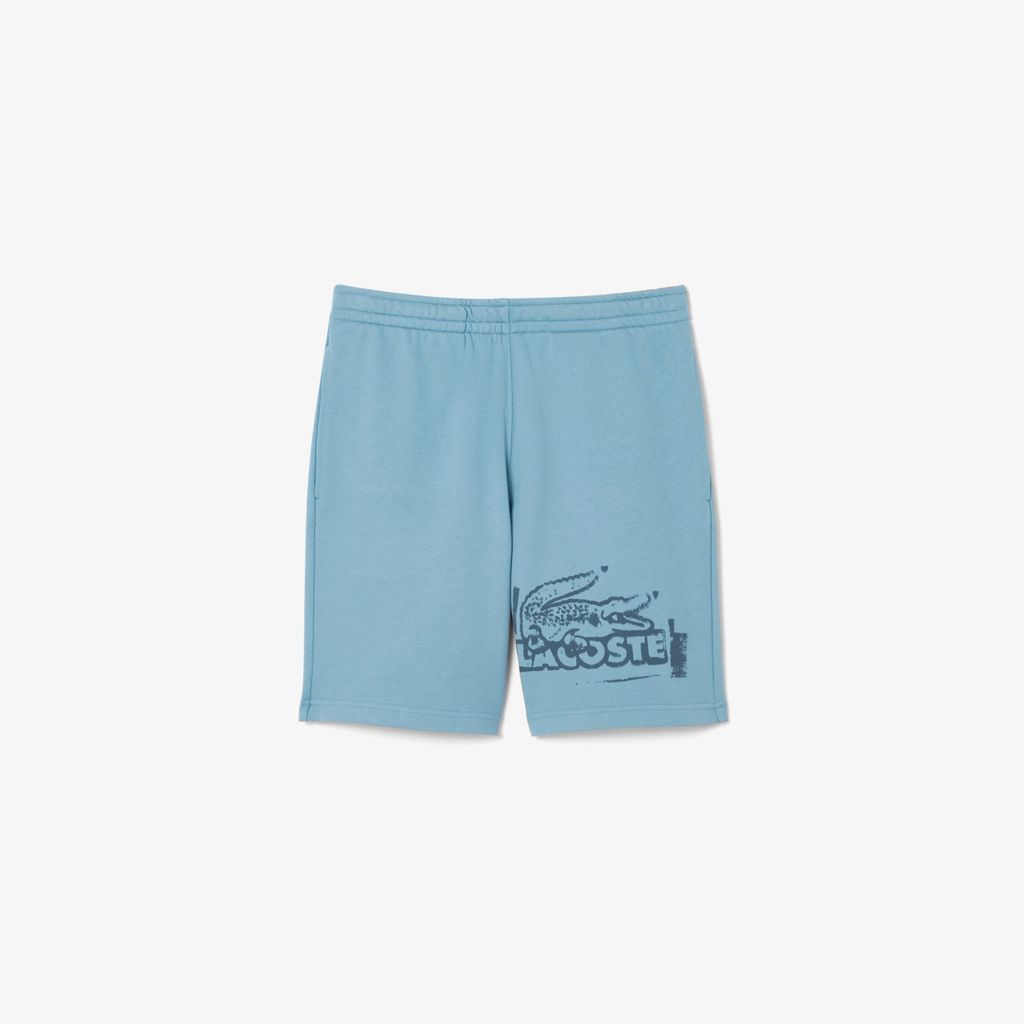 Quần Ngắn Lacoste Nam Chất Liệu Nỉ Cotton Họa Tiết Graphic