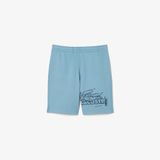 Quần Ngắn Lacoste Nam Chất Liệu Nỉ Cotton Họa Tiết Graphic