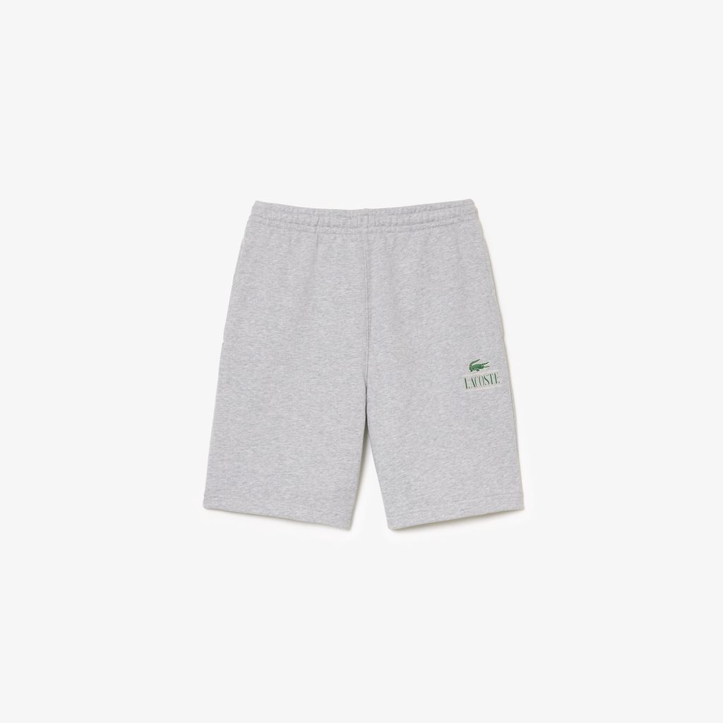 Quần Ngắn Lacoste Unisex Họa Tiết In Chất Liệu Fleece