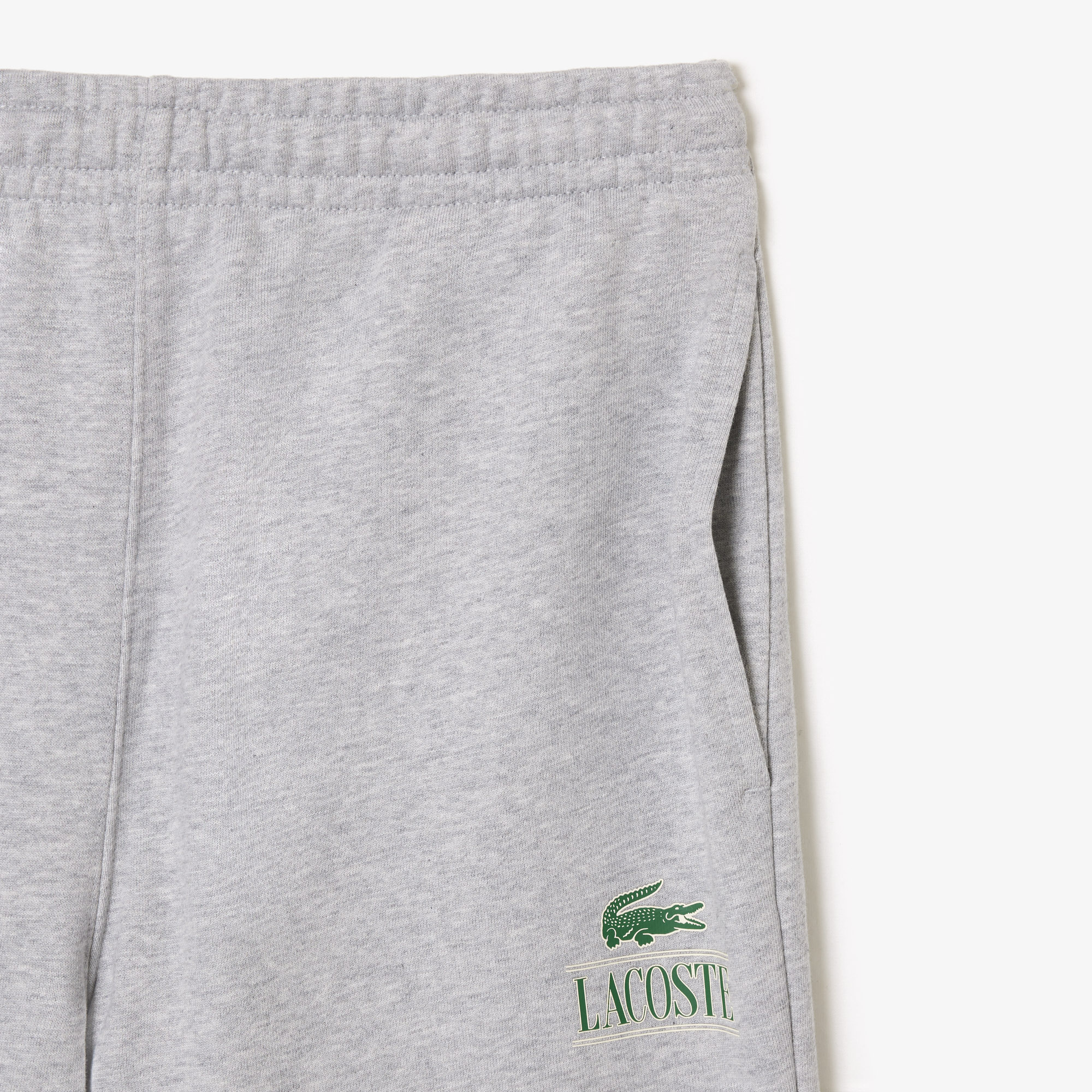 Quần Ngắn Lacoste Unisex Họa Tiết In Chất Liệu Fleece