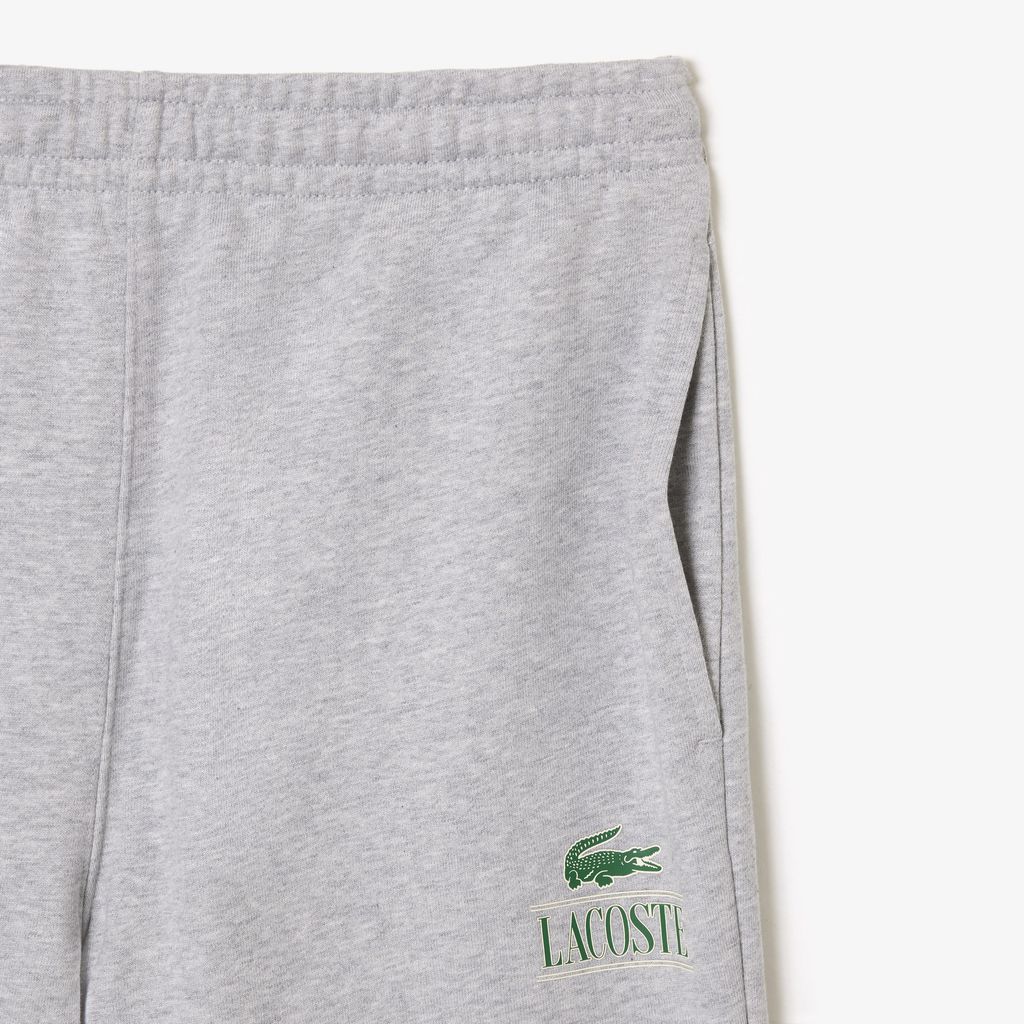 Quần Ngắn Lacoste Unisex Họa Tiết In Chất Liệu Fleece