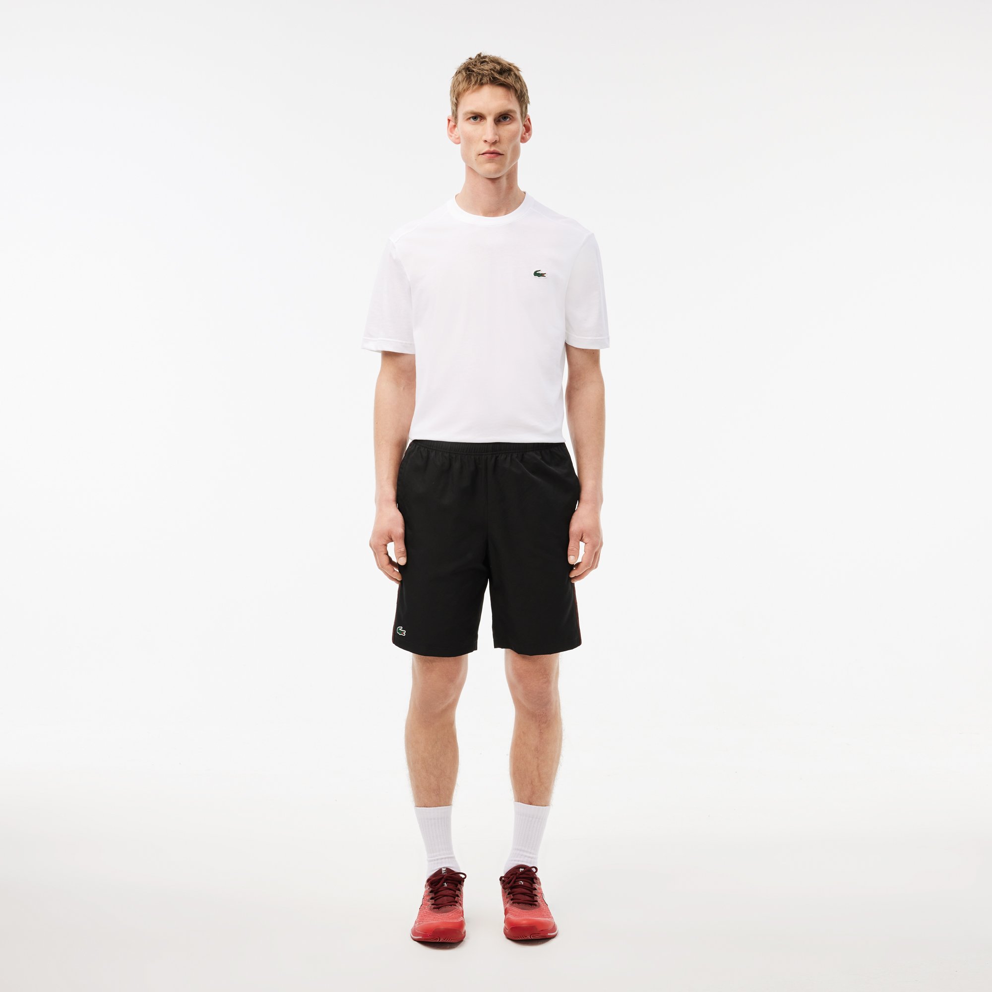 Quần Ngắn Tennis Lacoste Nam Chất Vải Taffeta Kim Cương