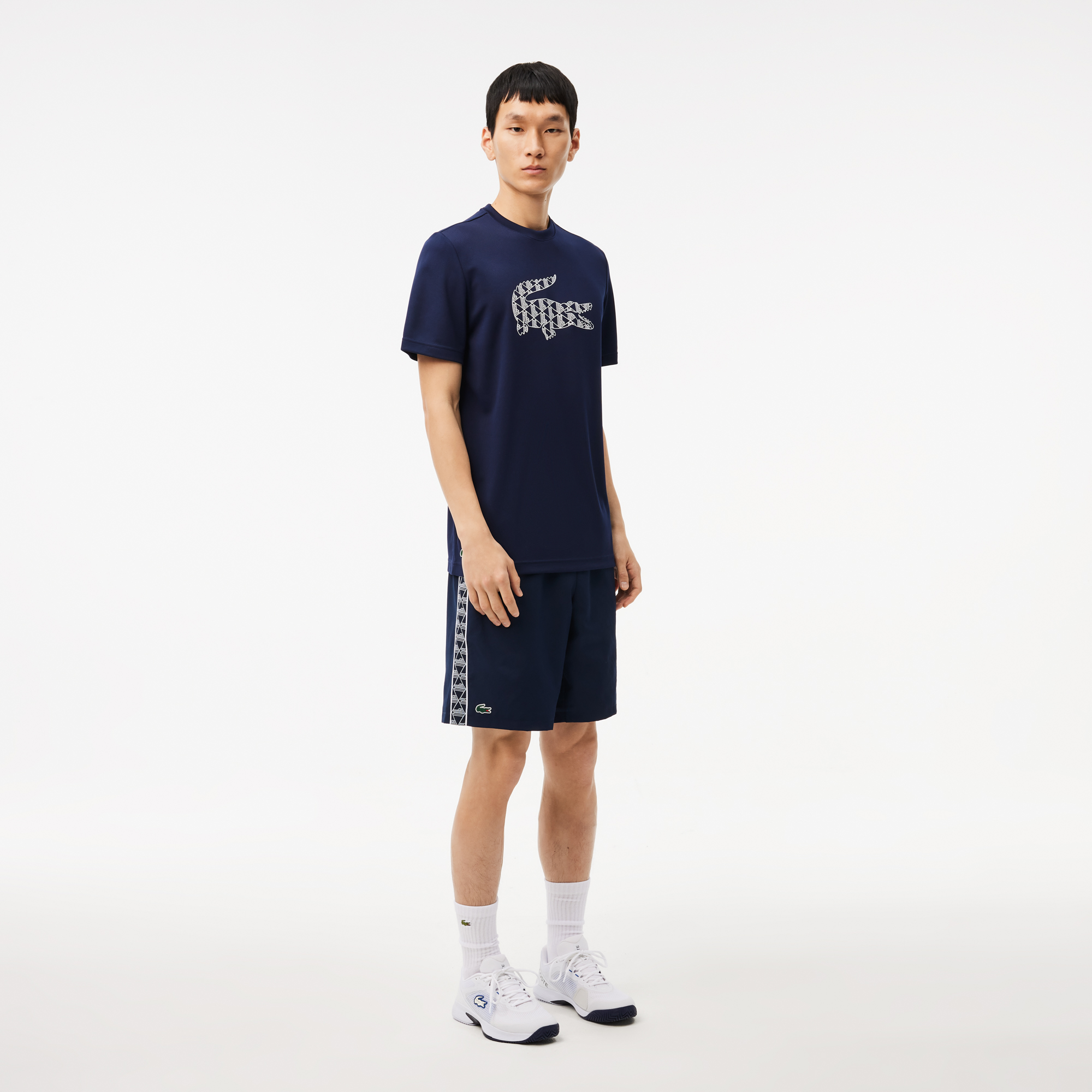 Quần Ngắn Tennis Lacoste Nam Chất Vải Taffeta Kim Cương
