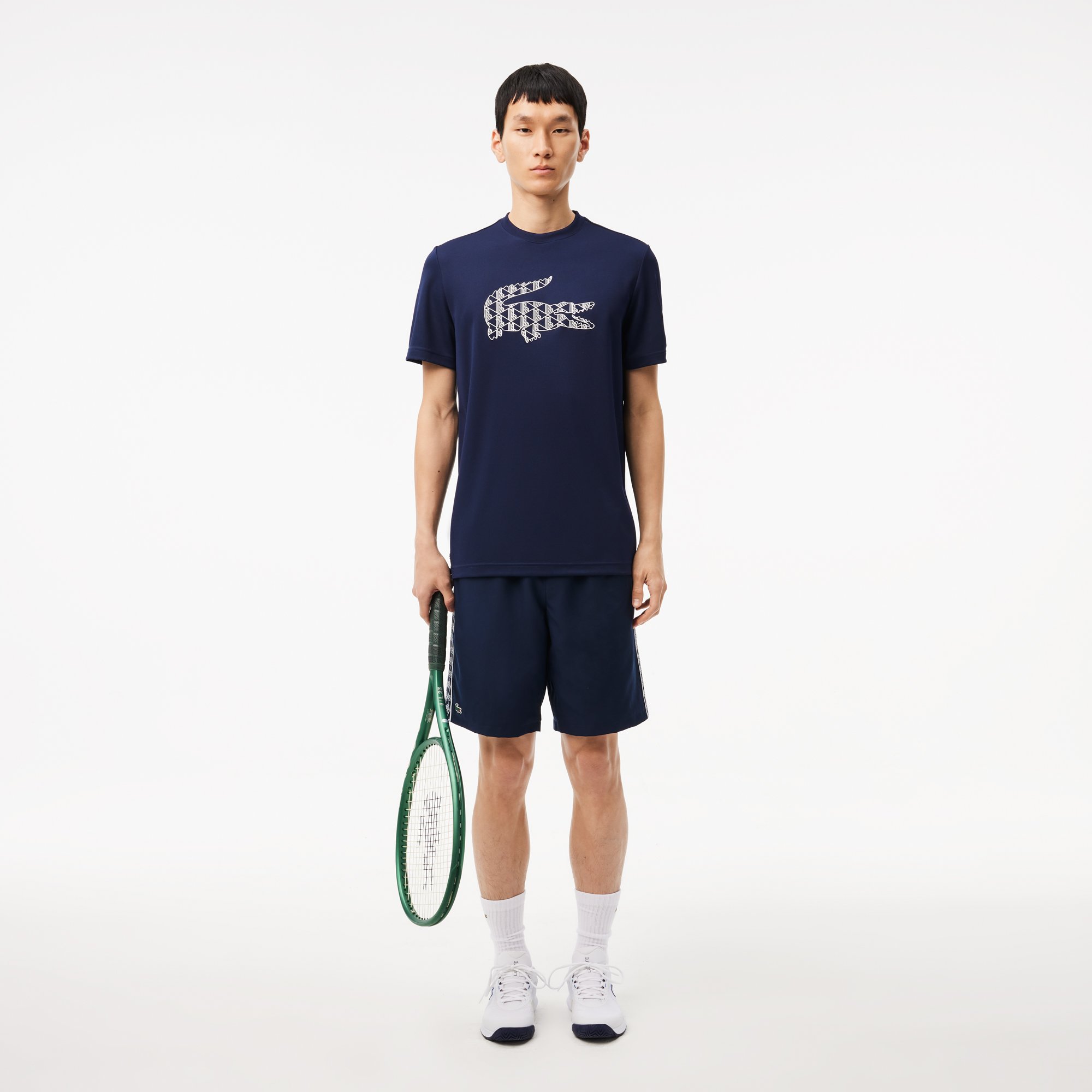 Quần Ngắn Tennis Lacoste Nam Chất Vải Taffeta Kim Cương