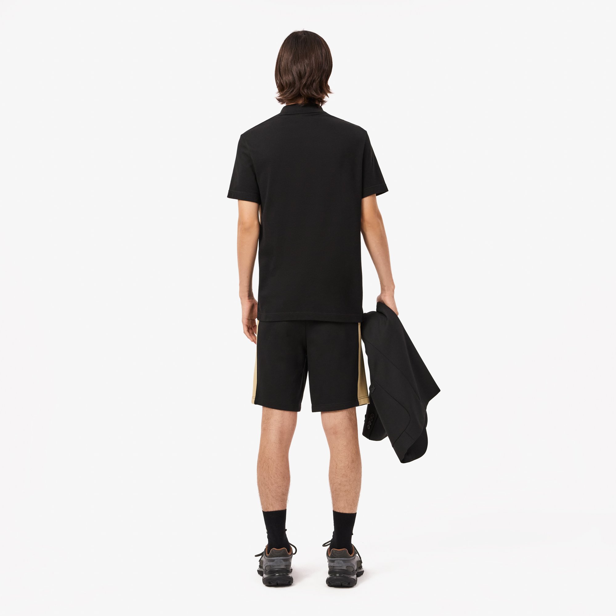 Quần Ngắn Lacoste Nam Dáng Suông Chất Liệu Fleece
