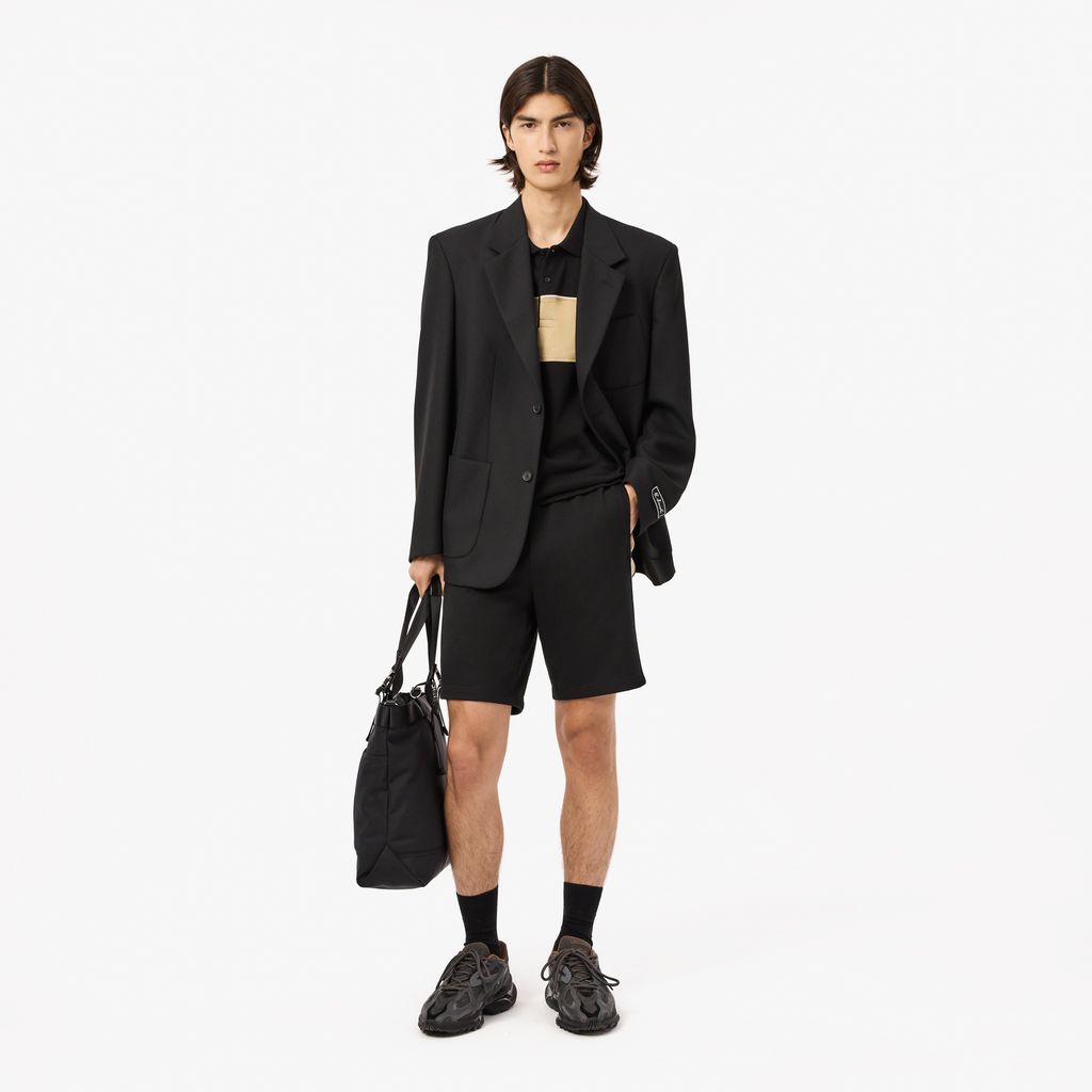 Quần Ngắn Lacoste Nam Dáng Suông Chất Liệu Fleece