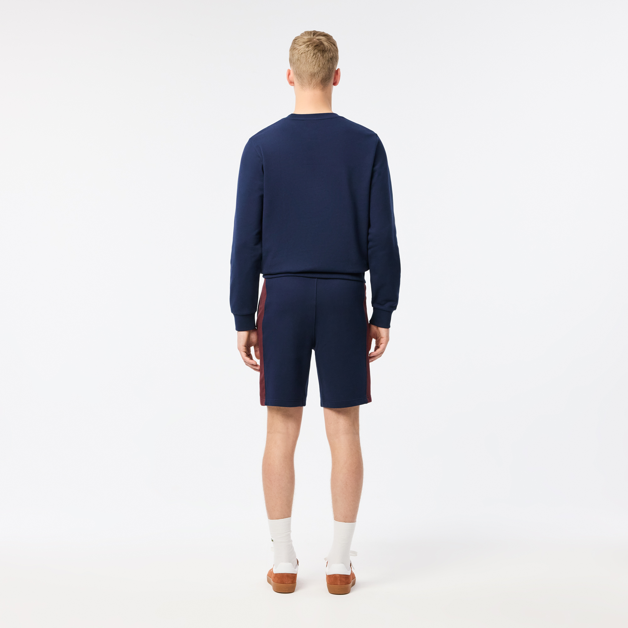 Quần Ngắn Lacoste Nam Dáng Suông Chất Liệu Fleece