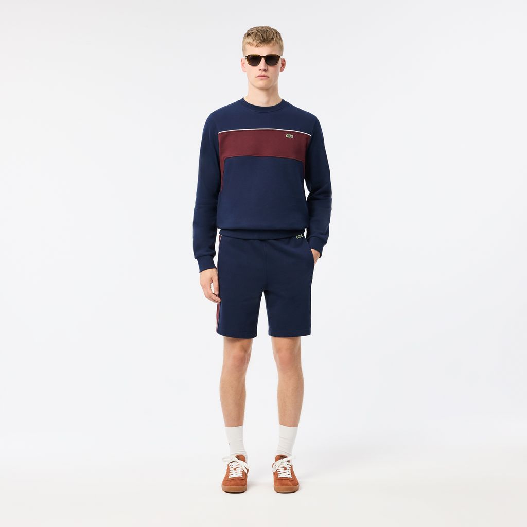 Quần Ngắn Lacoste Nam Dáng Suông Chất Liệu Fleece