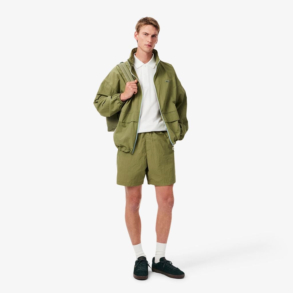 Quần Ngắn Lacoste Nam Dáng Rộng Túi Có Khóa Kéo