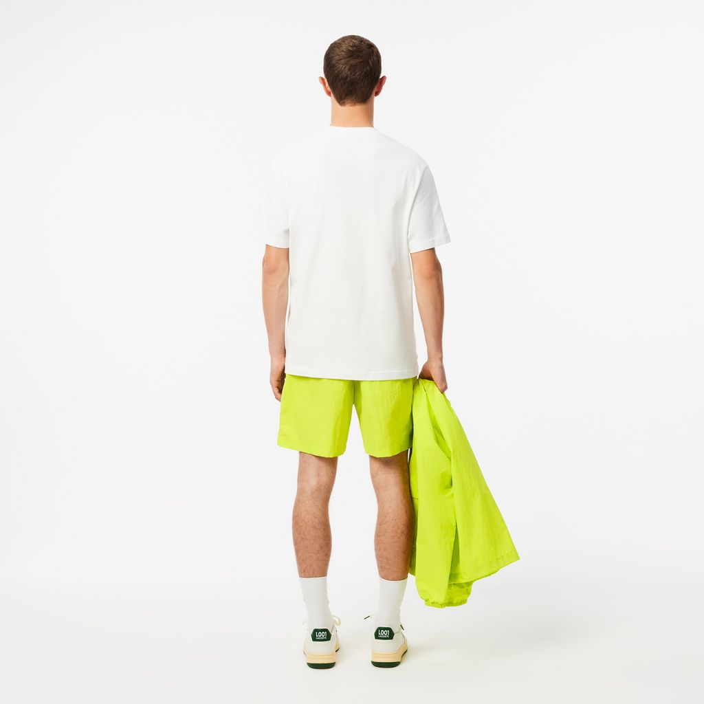 Quần Ngắn Lacoste Nam Dáng Rộng Túi Có Khóa Kéo