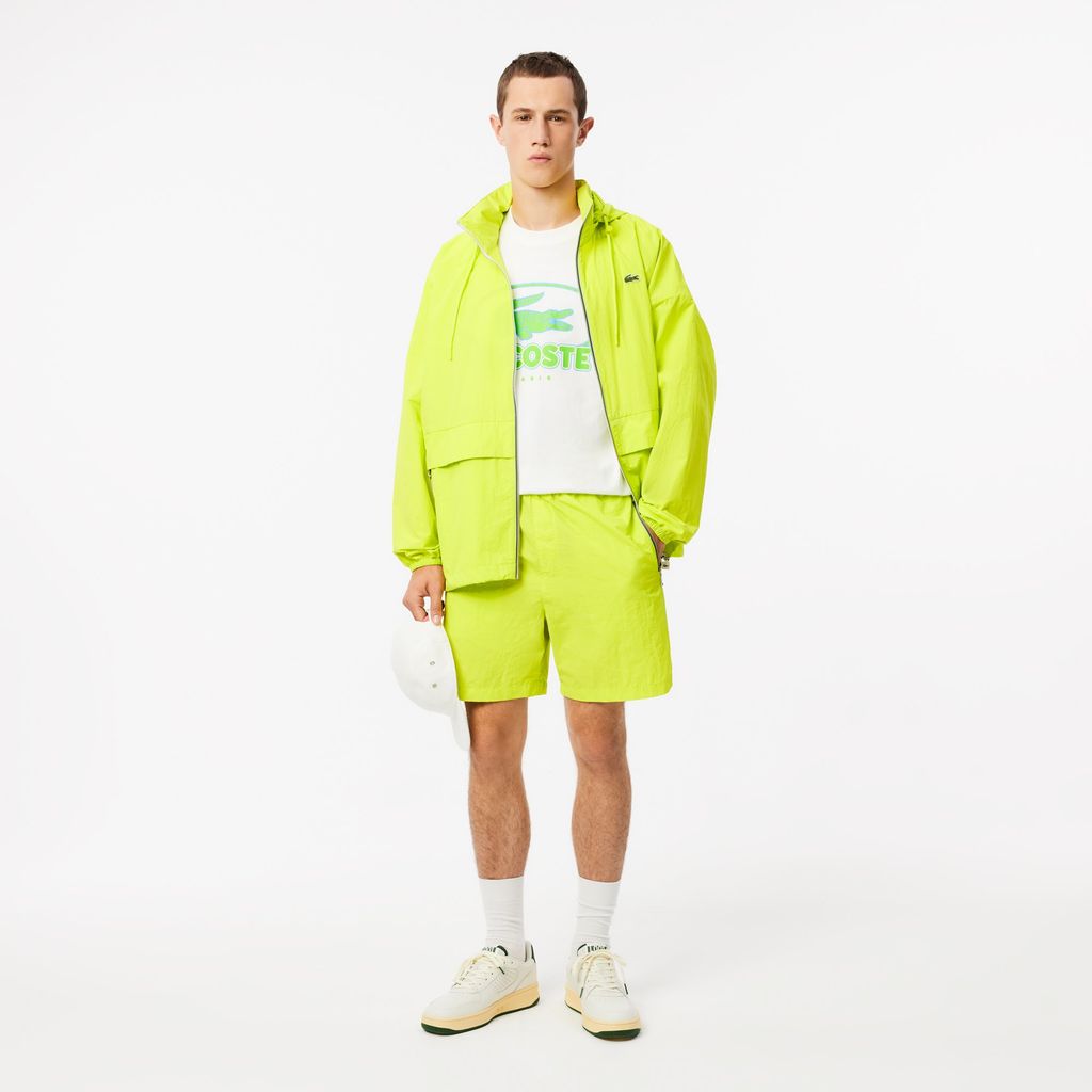 Quần Ngắn Lacoste Nam Dáng Rộng Túi Có Khóa Kéo