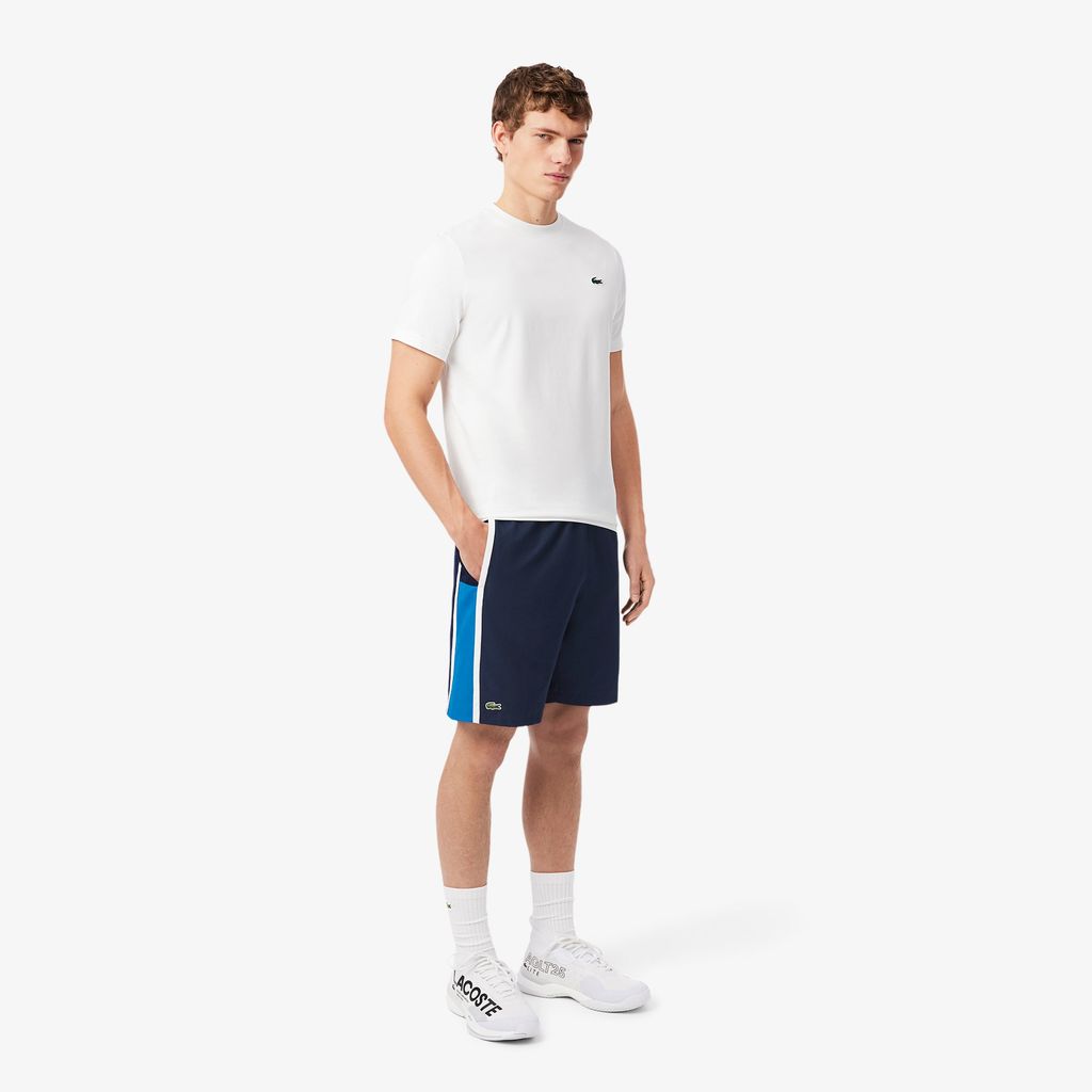 Quần Ngắn Tennis Lacoste Nam Nhẹ Hoạ Tiết Kẻ Sọc Phối Màu