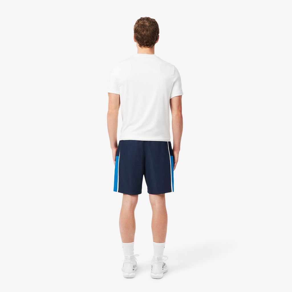 Quần Ngắn Tennis Lacoste Nam Nhẹ Hoạ Tiết Kẻ Sọc Phối Màu