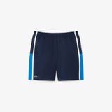 Quần Ngắn Tennis Lacoste Nam Nhẹ Hoạ Tiết Kẻ Sọc Phối Màu