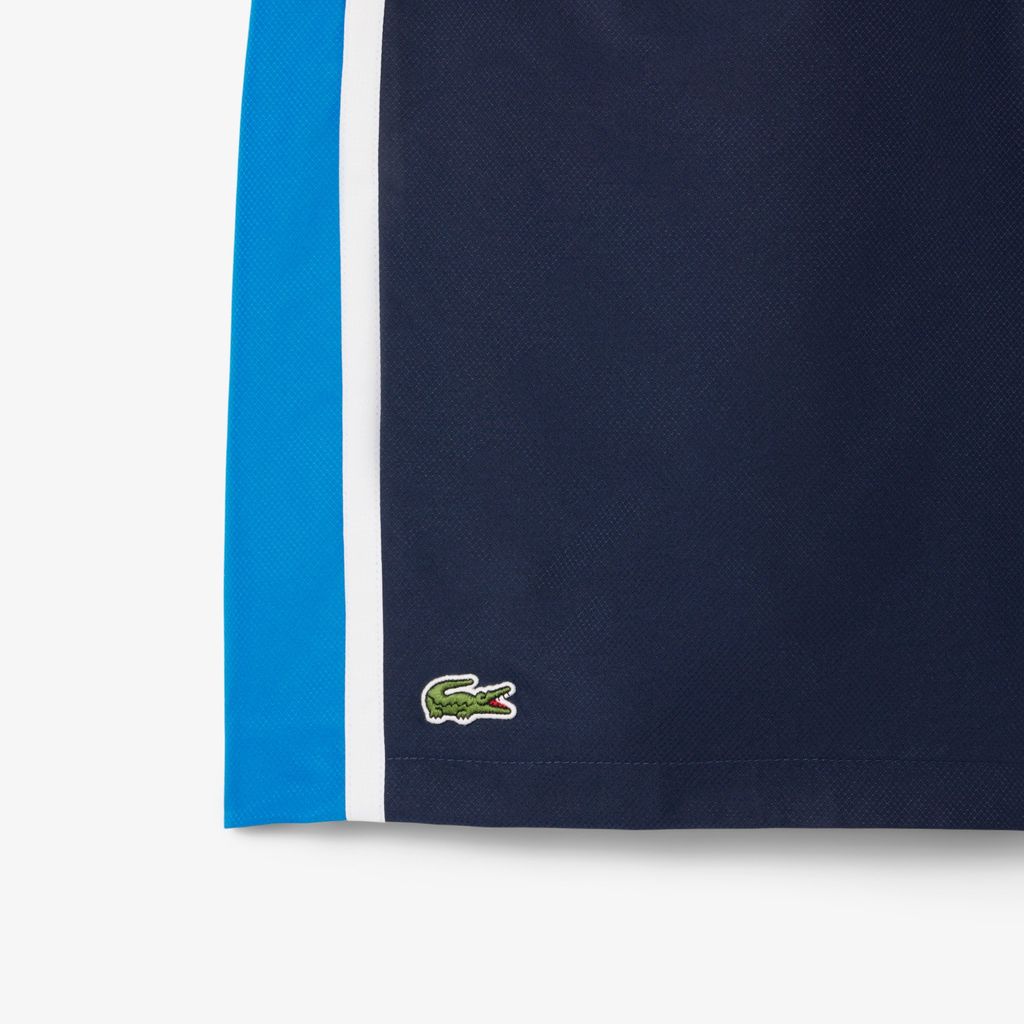 Quần Ngắn Tennis Lacoste Nam Nhẹ Hoạ Tiết Kẻ Sọc Phối Màu