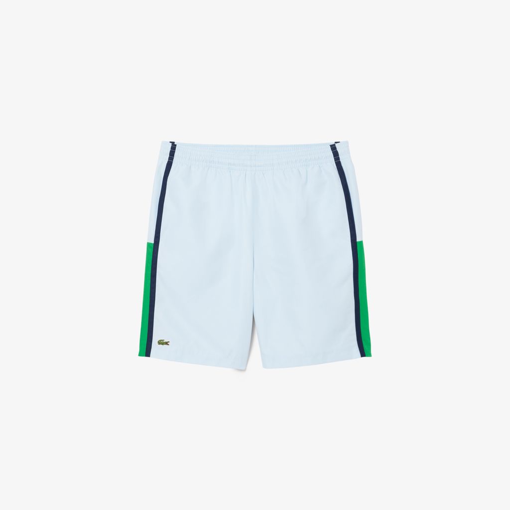 Quần Ngắn Tennis Lacoste Nam Nhẹ Hoạ Tiết Kẻ Sọc Phối Màu