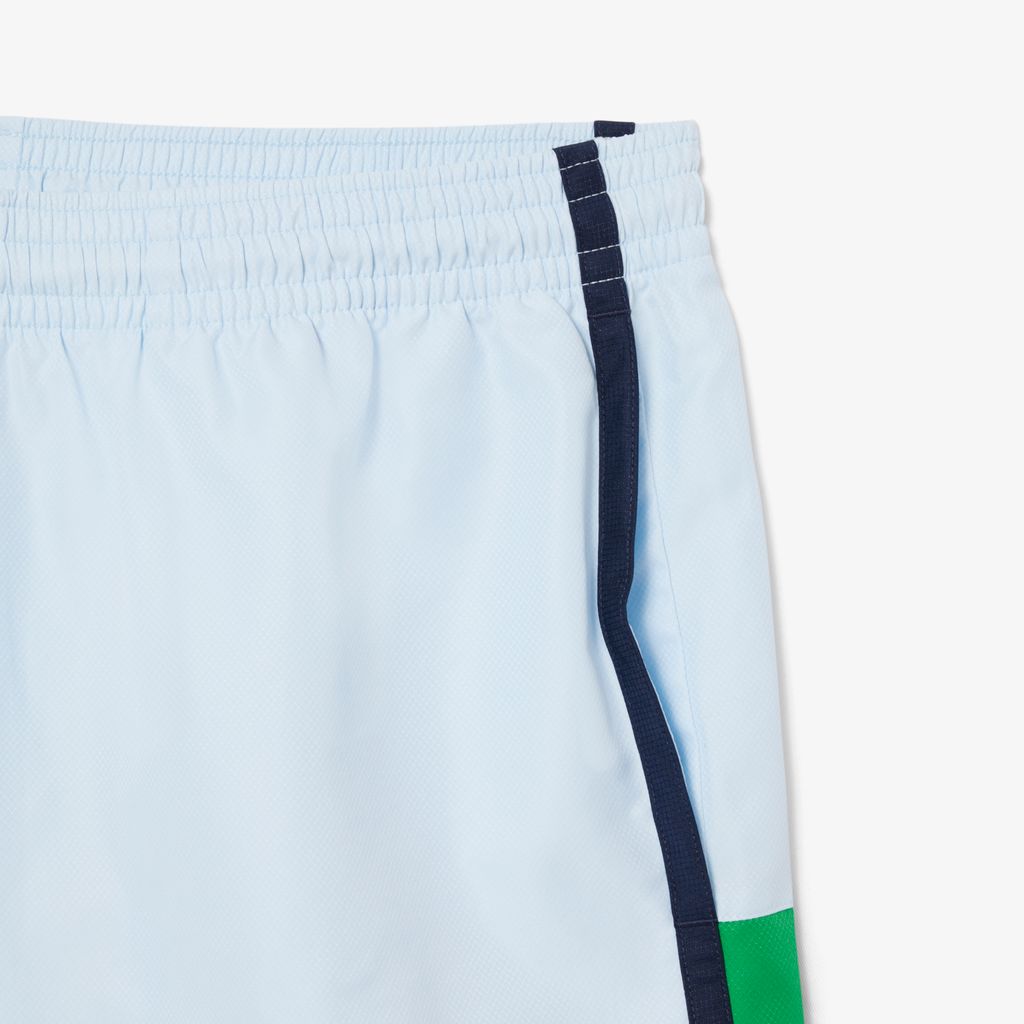 Quần Ngắn Tennis Lacoste Nam Nhẹ Hoạ Tiết Kẻ Sọc Phối Màu