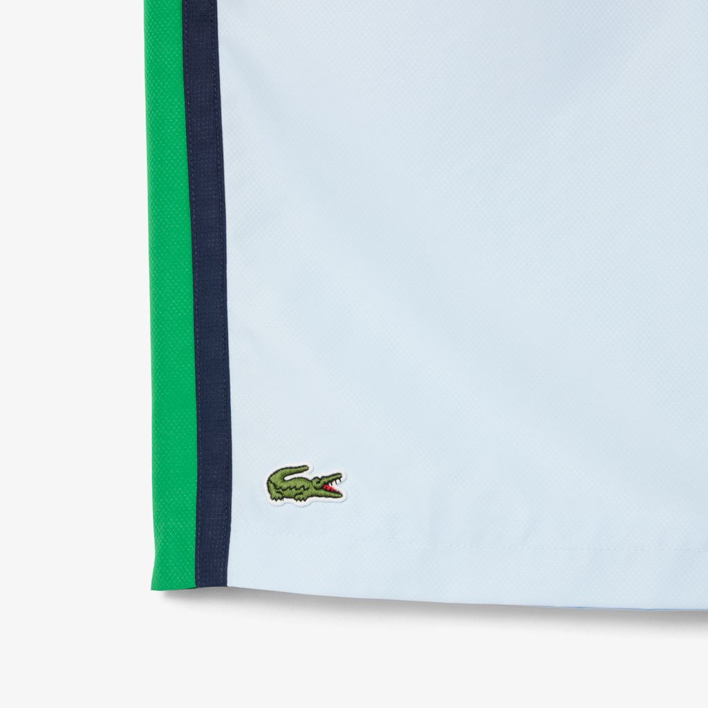 Quần Ngắn Tennis Lacoste Nam Nhẹ Hoạ Tiết Kẻ Sọc Phối Màu