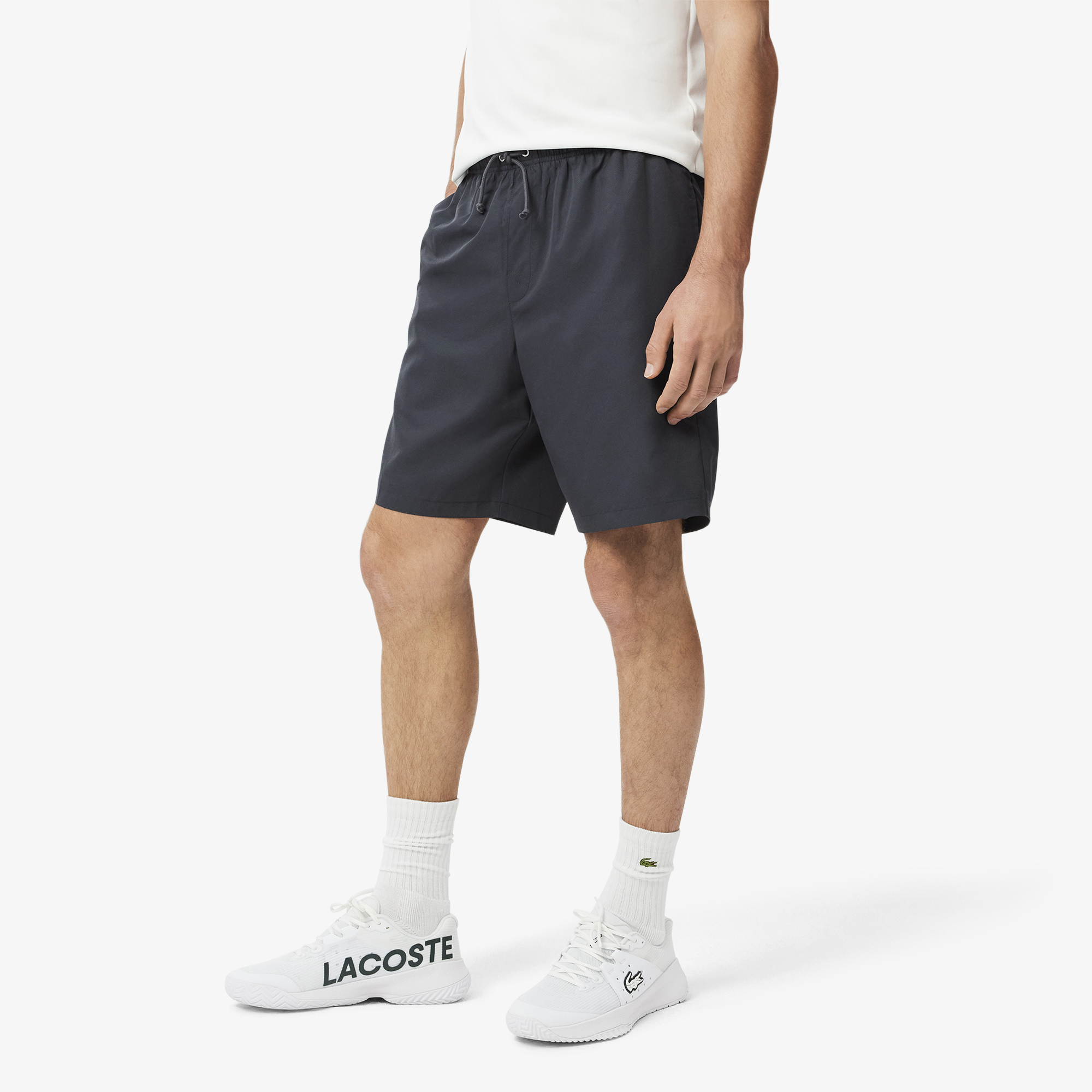 Quần Ngắn Tennis Lacoste Nam Chất Liệu Vải Taffeta Kim Cương Nhẹ