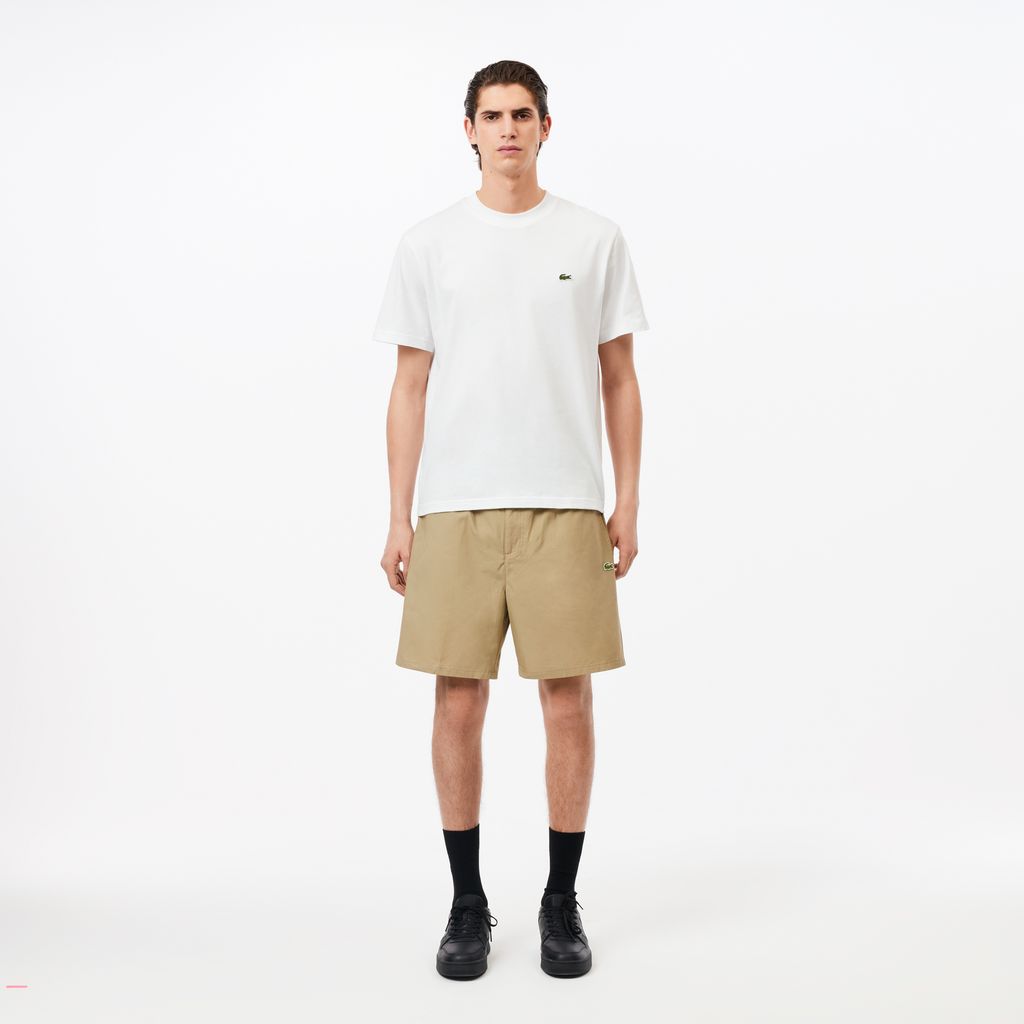 Quần Ngắn Lacoste Nam Dáng Suông Chất Liệu Poplin