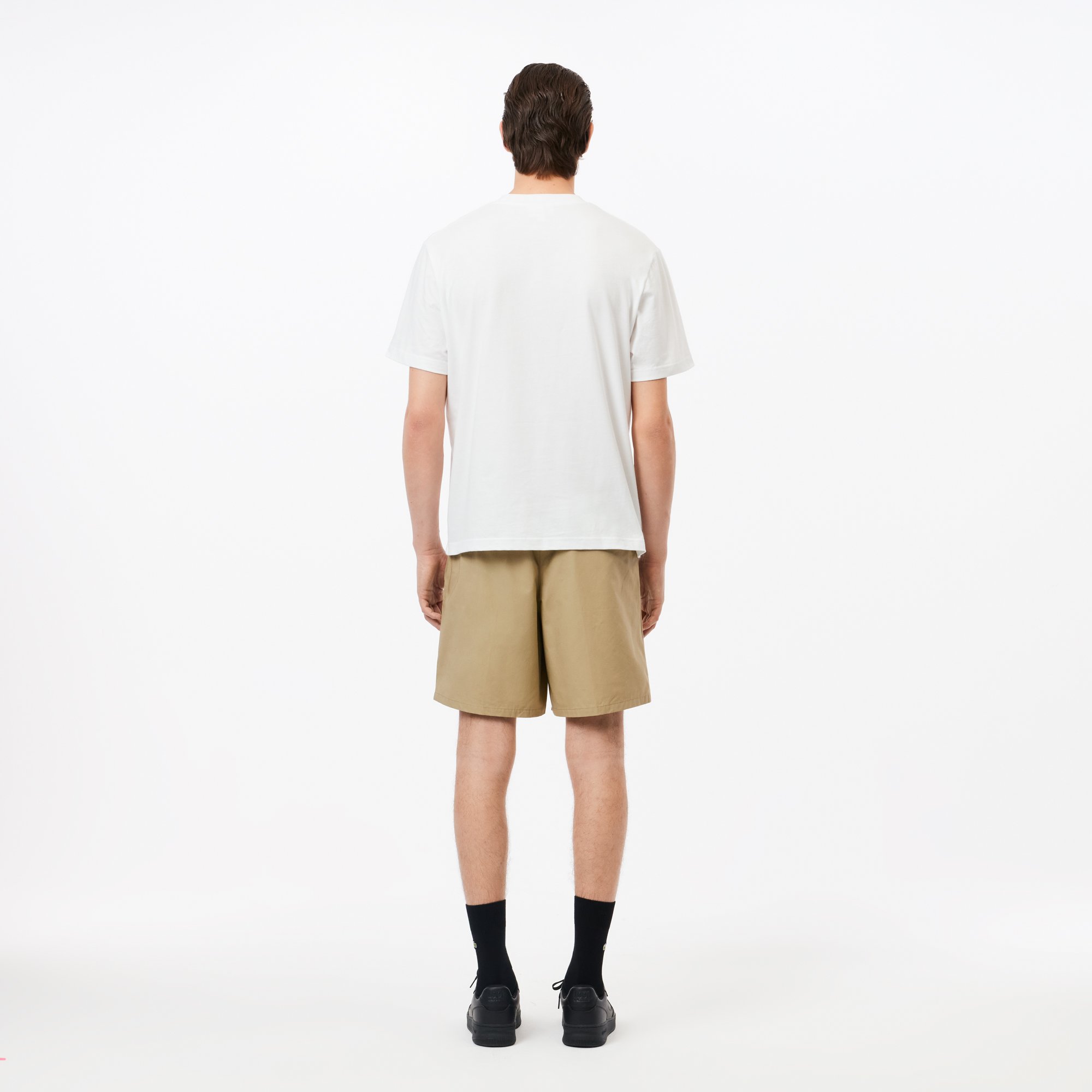 Quần Ngắn Lacoste Nam Dáng Suông Chất Liệu Poplin