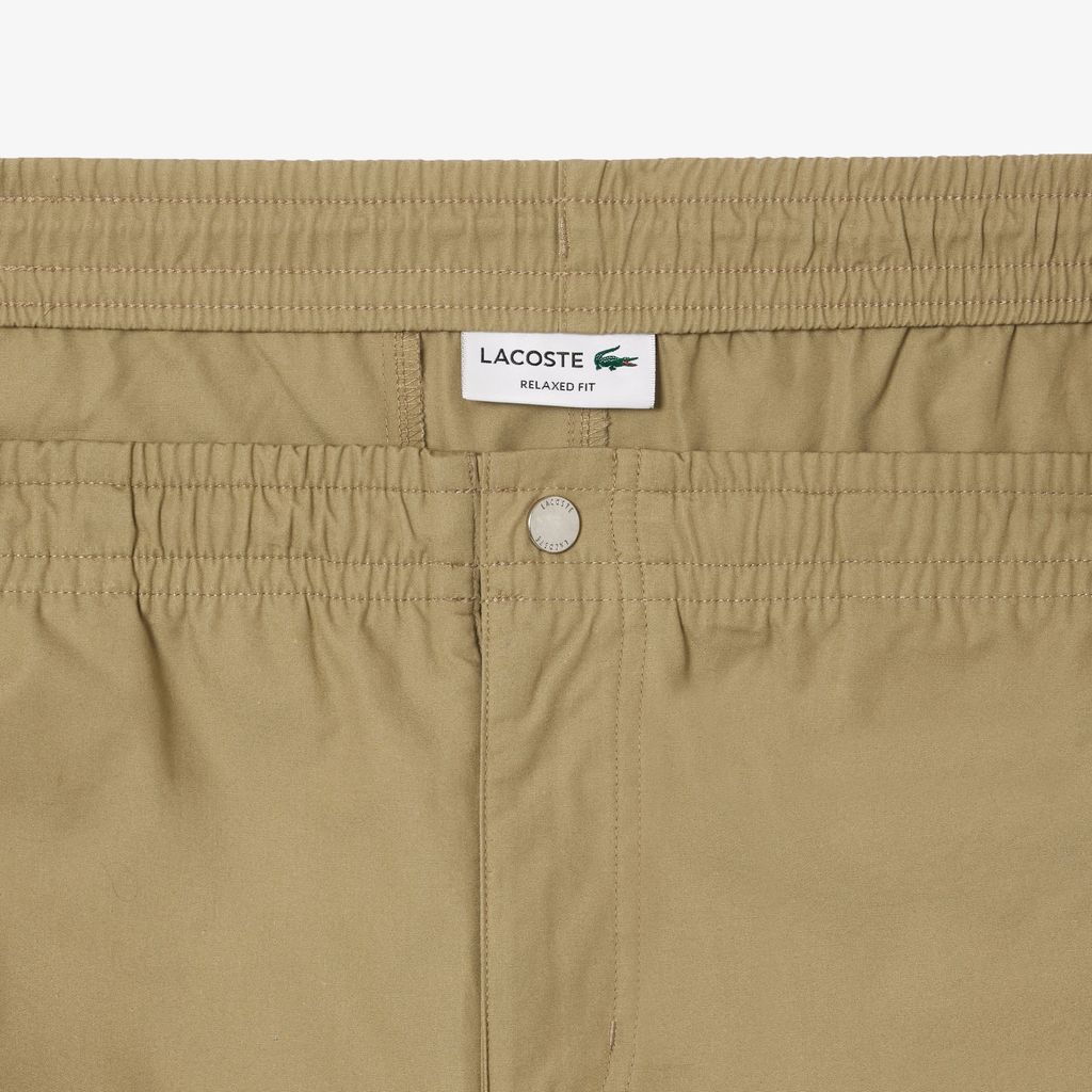 Quần Ngắn Lacoste Nam Dáng Suông Chất Liệu Poplin