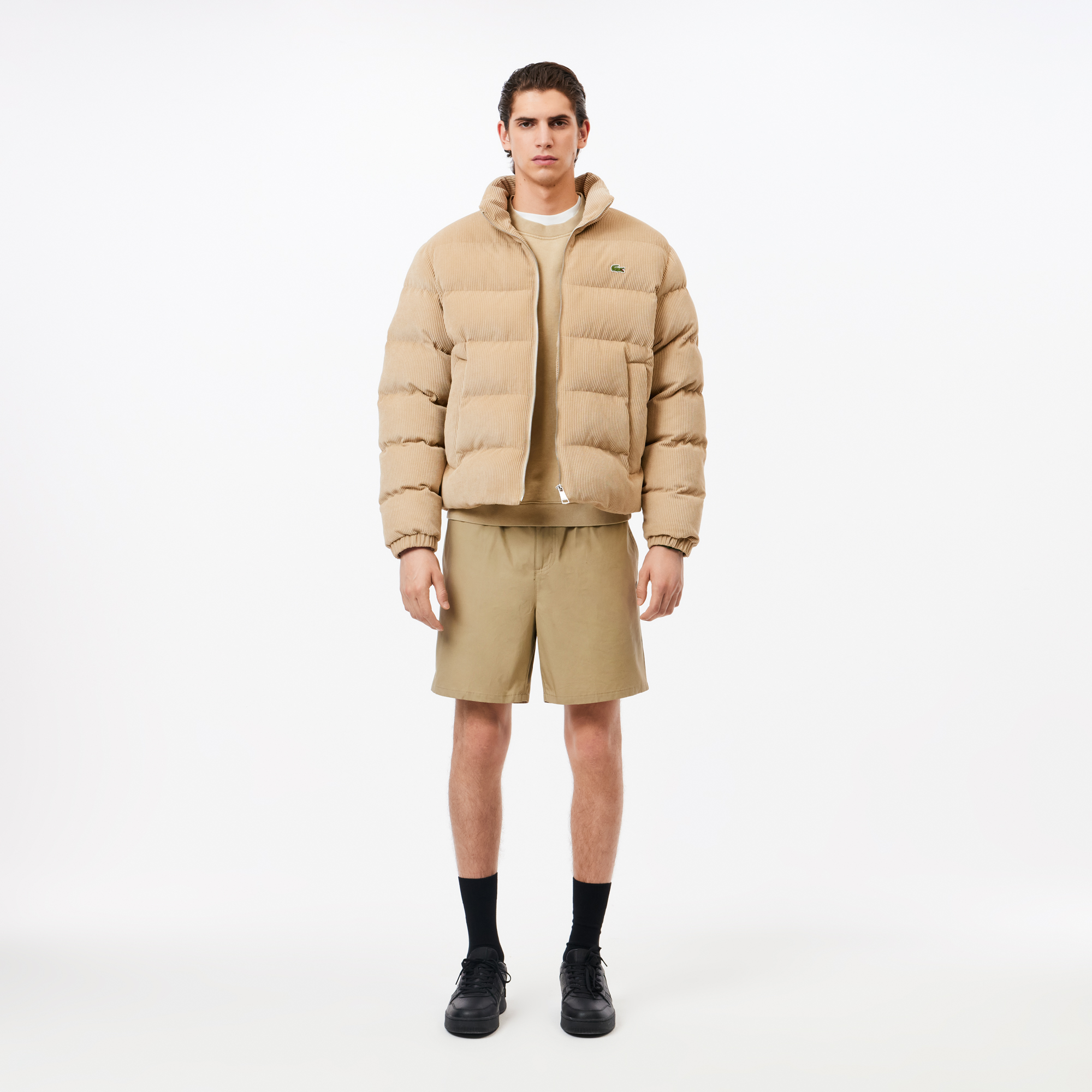 Quần Ngắn Lacoste Nam Dáng Suông Chất Liệu Poplin