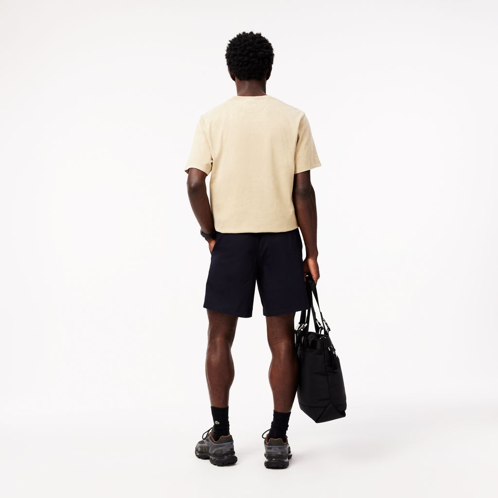 Quần Ngắn Lacoste Nam Dáng Suông Chất Liệu Poplin