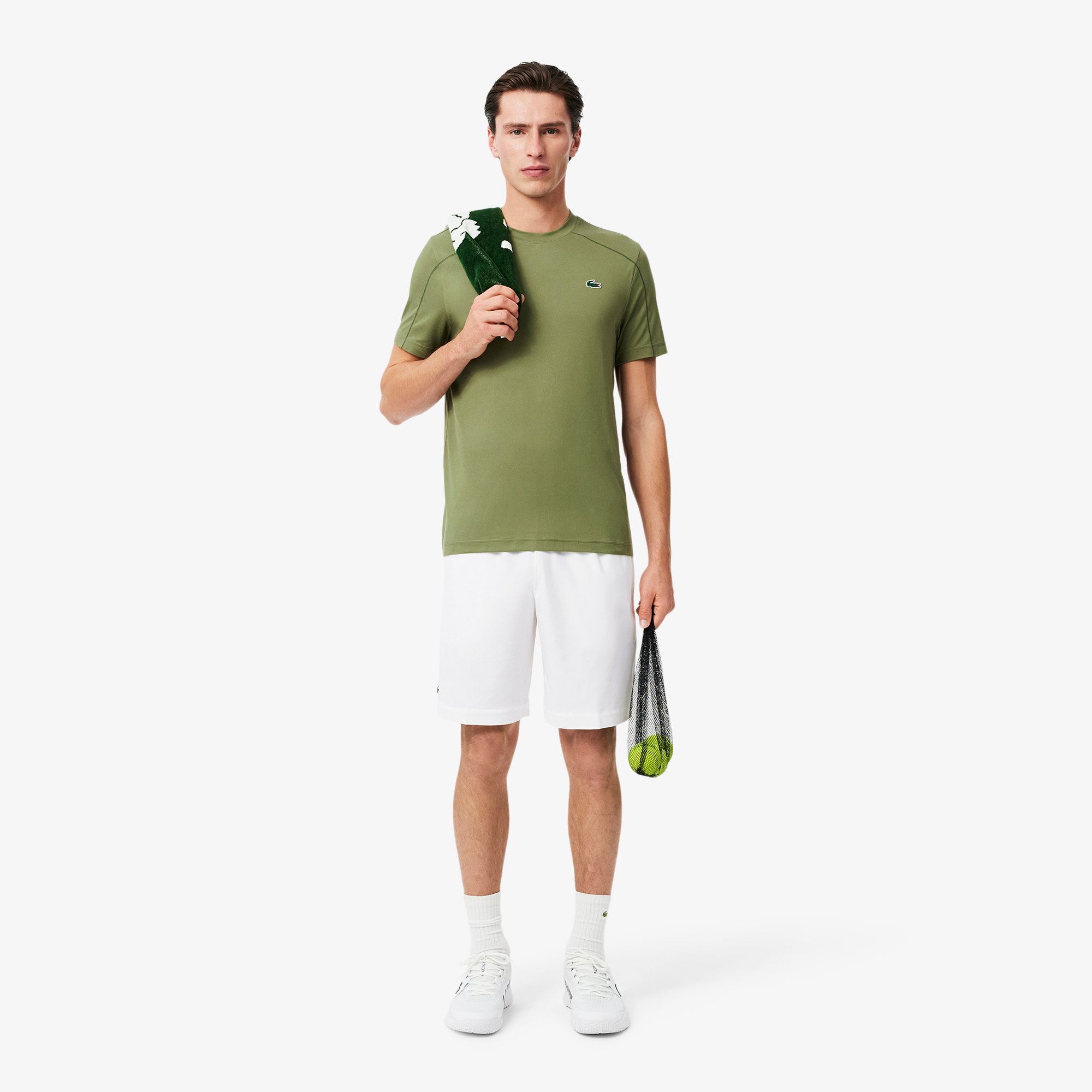 Quần Ngắn Tennis Lacoste Nam Dáng Suông Công Nghệ Ultra-Dry