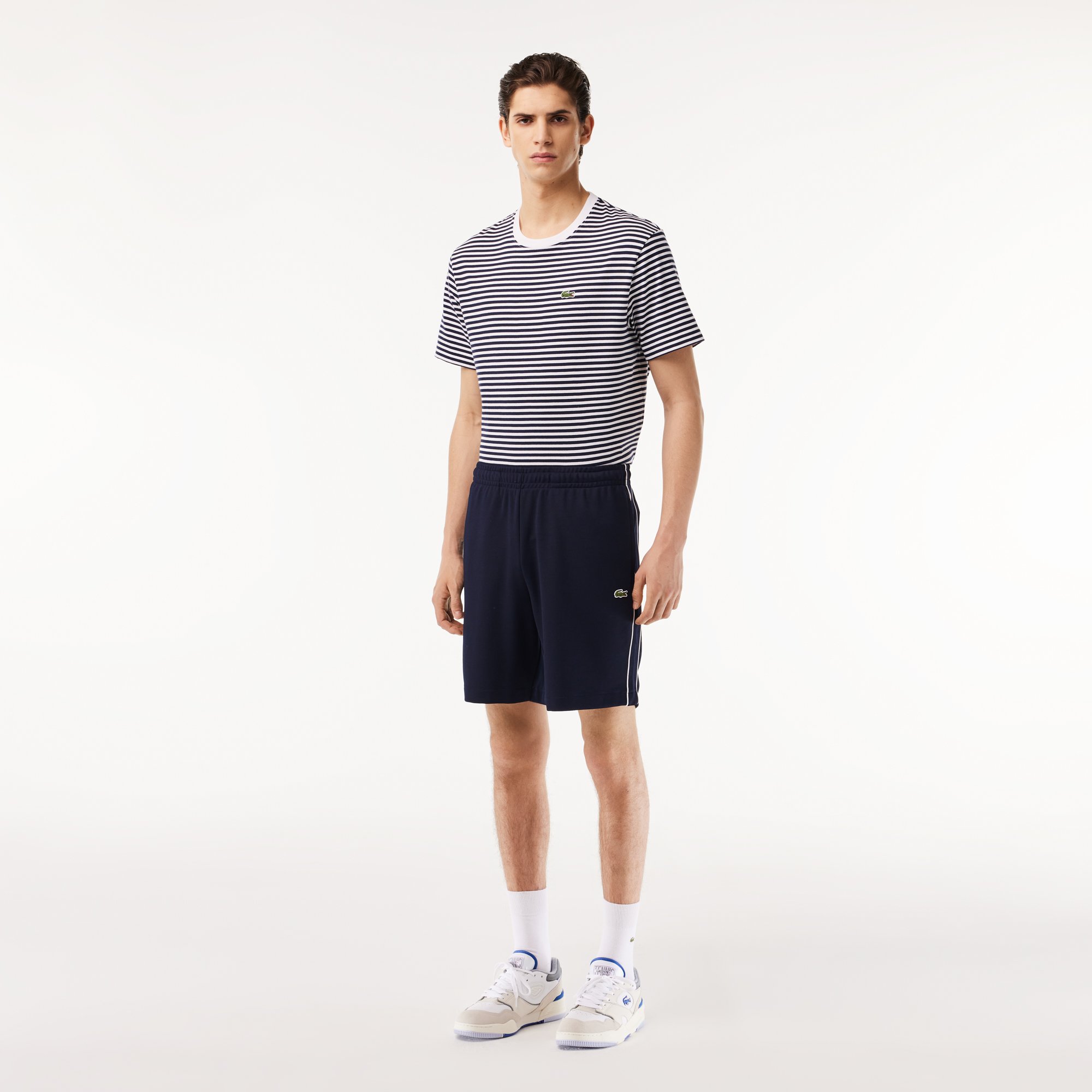 Quần Ngắn Tennis Lacoste Nam Paris Dáng Suông Chất Liệu Interlock Piqué