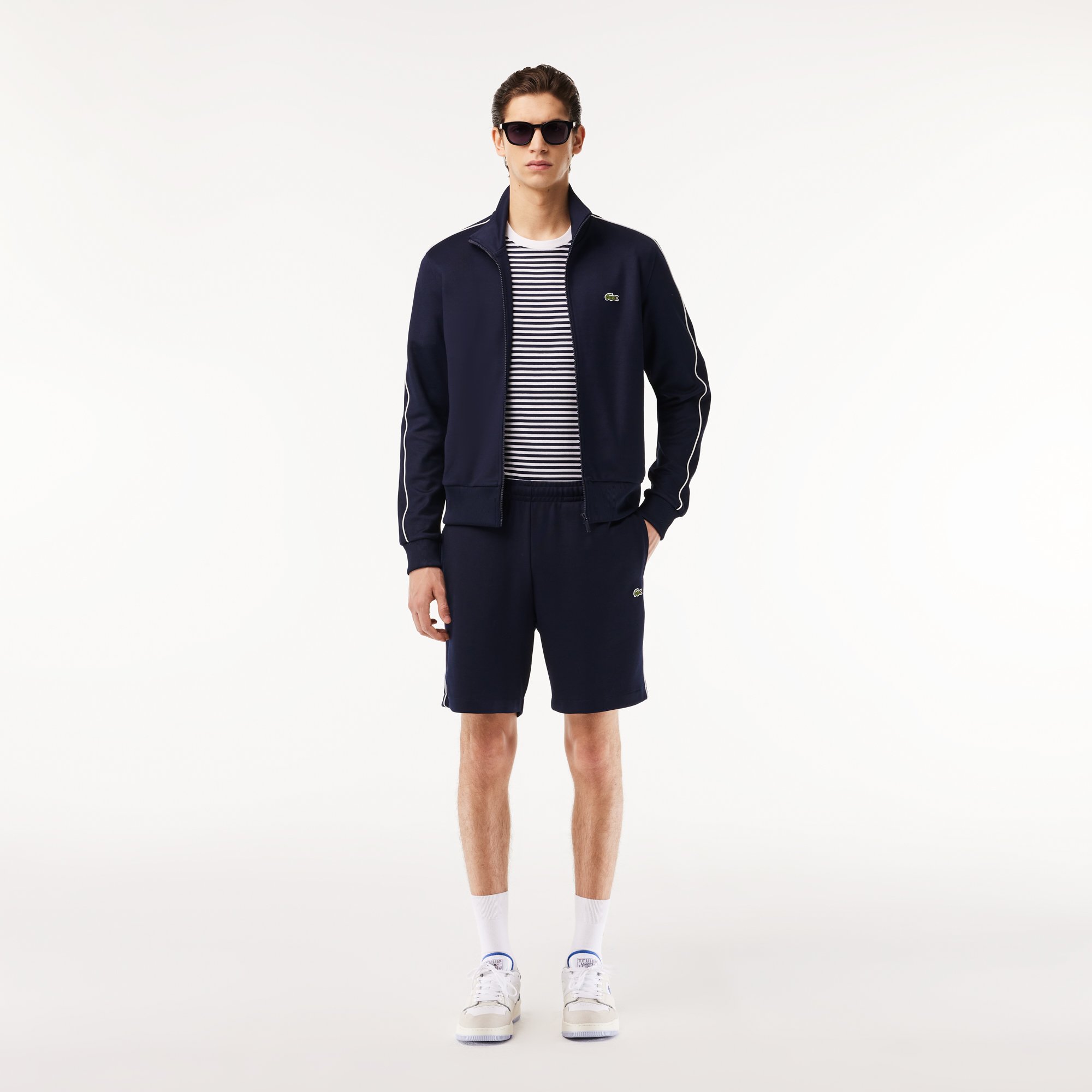 Quần Ngắn Tennis Lacoste Nam Paris Dáng Suông Chất Liệu Interlock Piqué