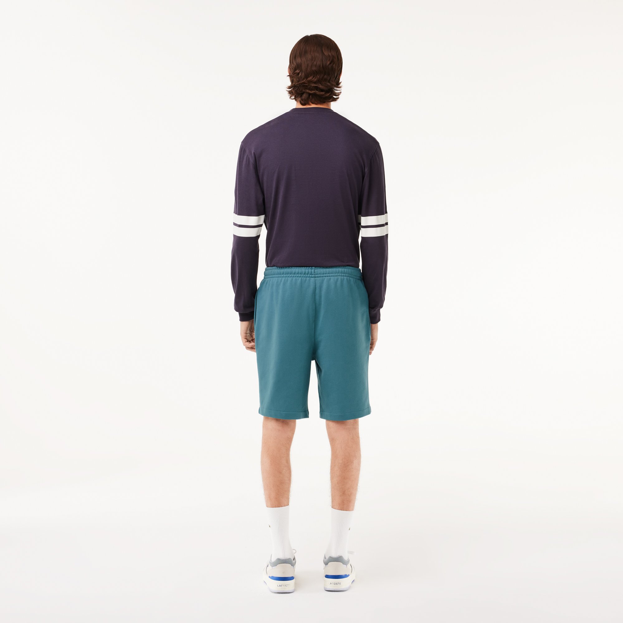 Quần Ngắn Lacoste Nam Dáng Suông Họa Tiết In