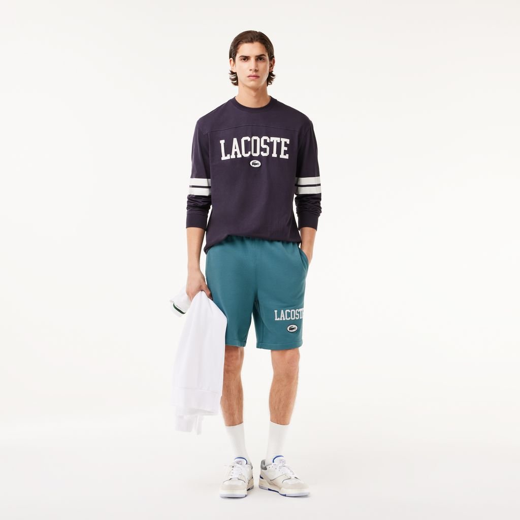 Quần Ngắn Lacoste Nam Dáng Suông Họa Tiết In