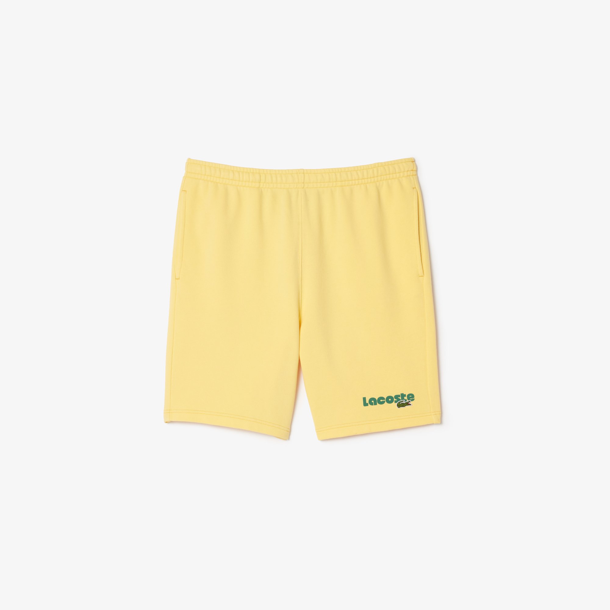Quần Ngắn Lacoste Nam Dáng Suông Hiệu Ứng Wash Chất Liệu Fleece