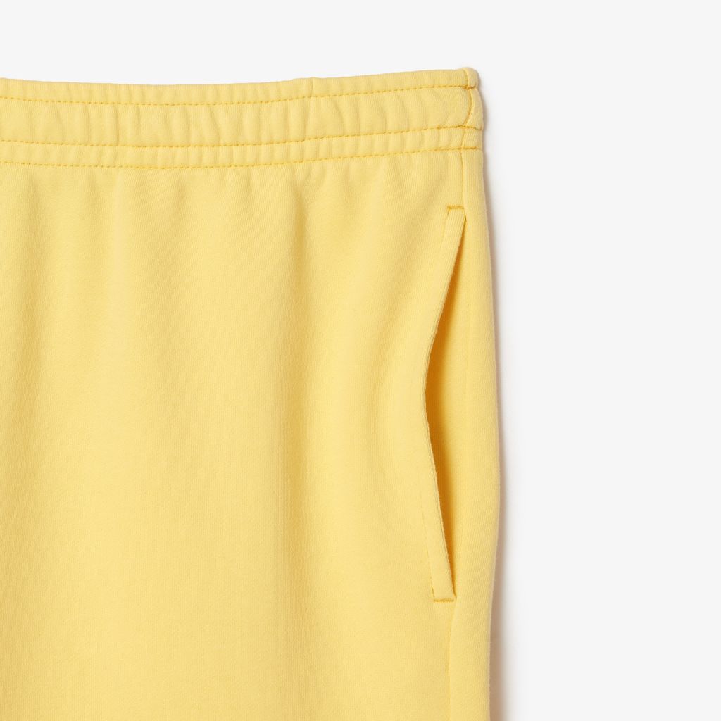 Quần Ngắn Lacoste Nam Dáng Suông Hiệu Ứng Wash Chất Liệu Fleece