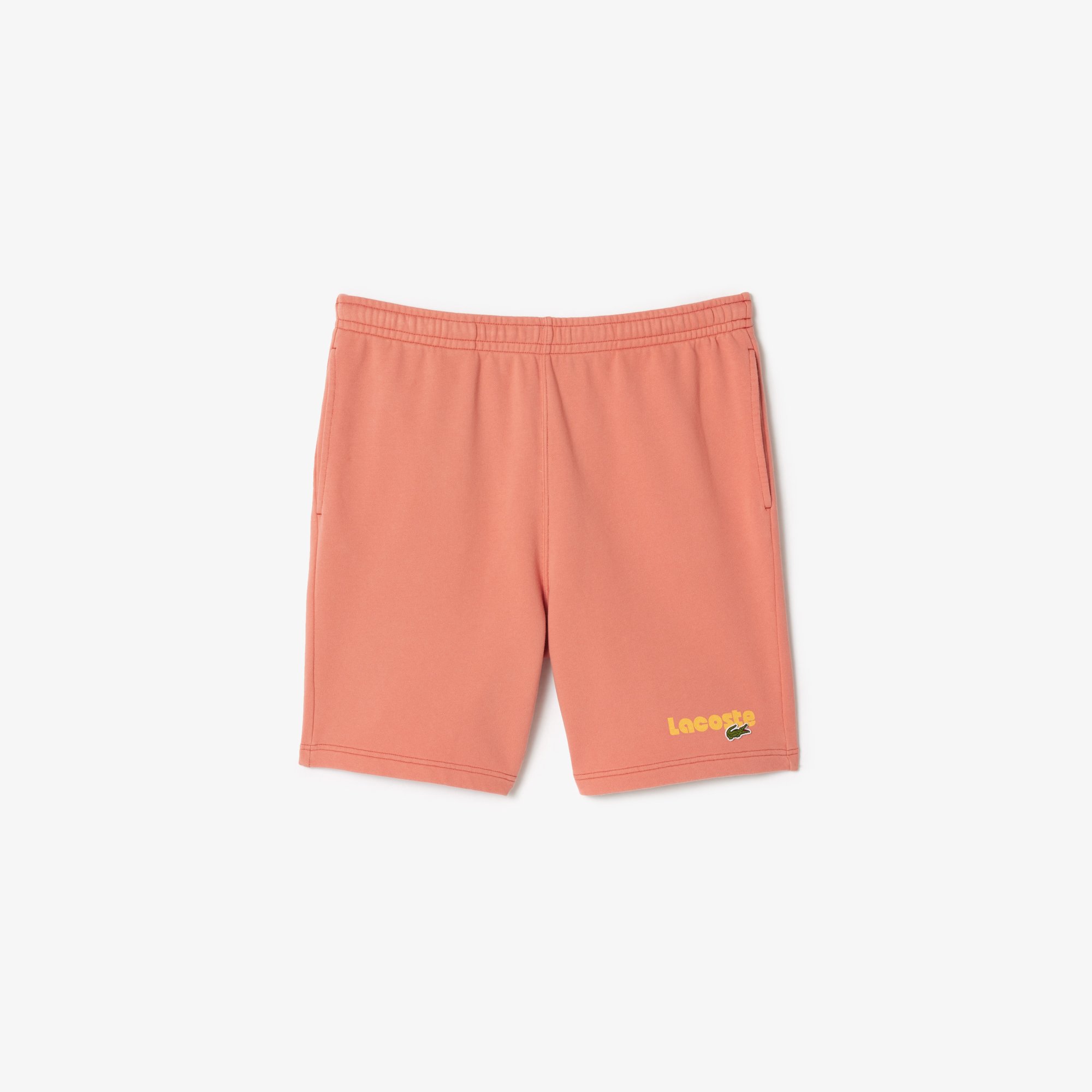 Quần Ngắn Lacoste Nam Dáng Suông Hiệu Ứng Wash Chất Liệu Fleece