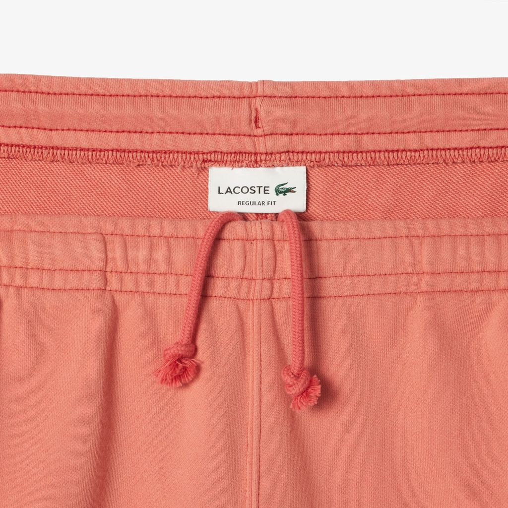 Quần Ngắn Lacoste Nam Dáng Suông Hiệu Ứng Wash Chất Liệu Fleece