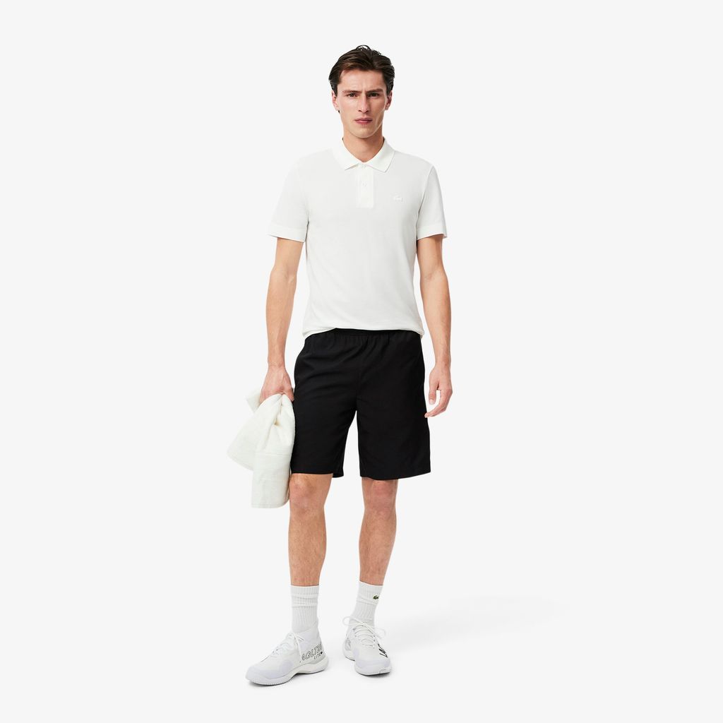 Quần Ngắn Lacoste Nam Kẻ Sọc Logo Thể Thao