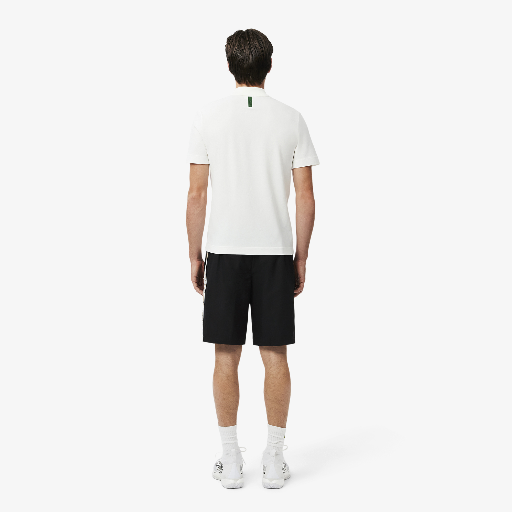 Quần Ngắn Lacoste Nam Kẻ Sọc Logo Thể Thao