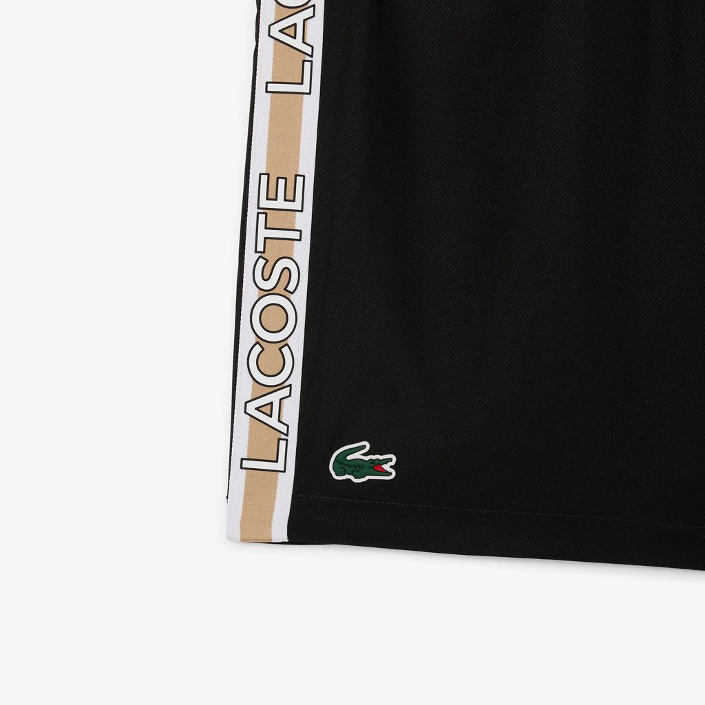 Quần Ngắn Lacoste Nam Kẻ Sọc Logo Thể Thao