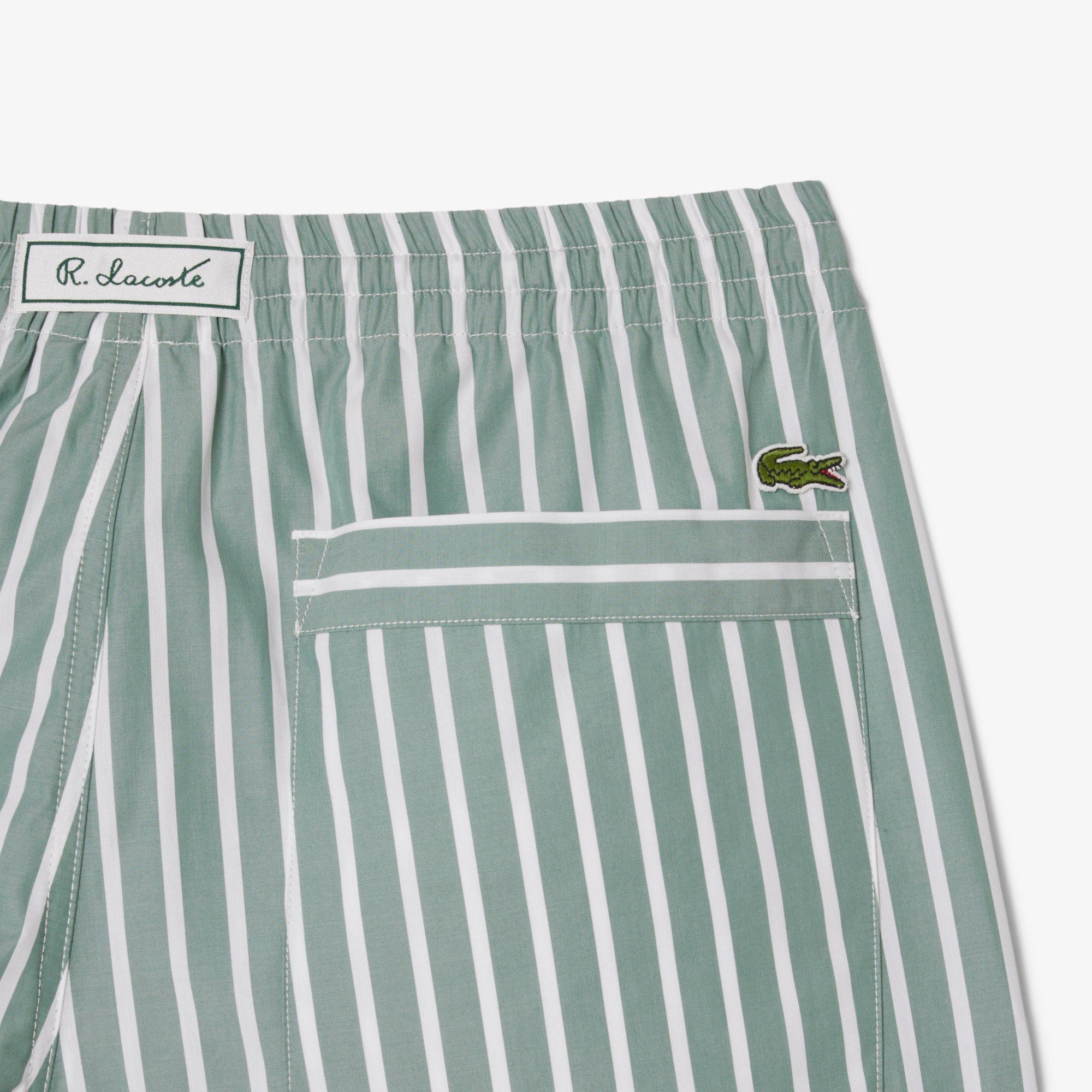 Quần Ngắn Lacoste Nam Dáng Vừa Họa Tiết Sọc