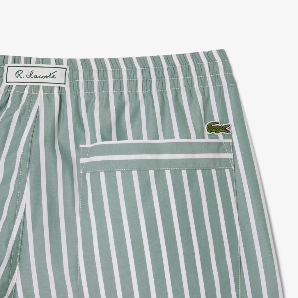 Quần Ngắn Lacoste Nam Dáng Vừa Họa Tiết Sọc