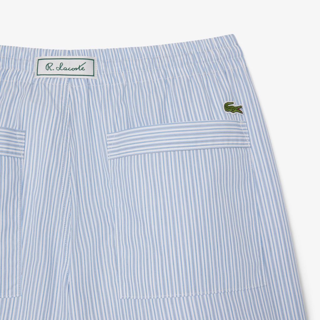 Quần Ngắn Lacoste Nam Dáng Vừa Họa Tiết Sọc
