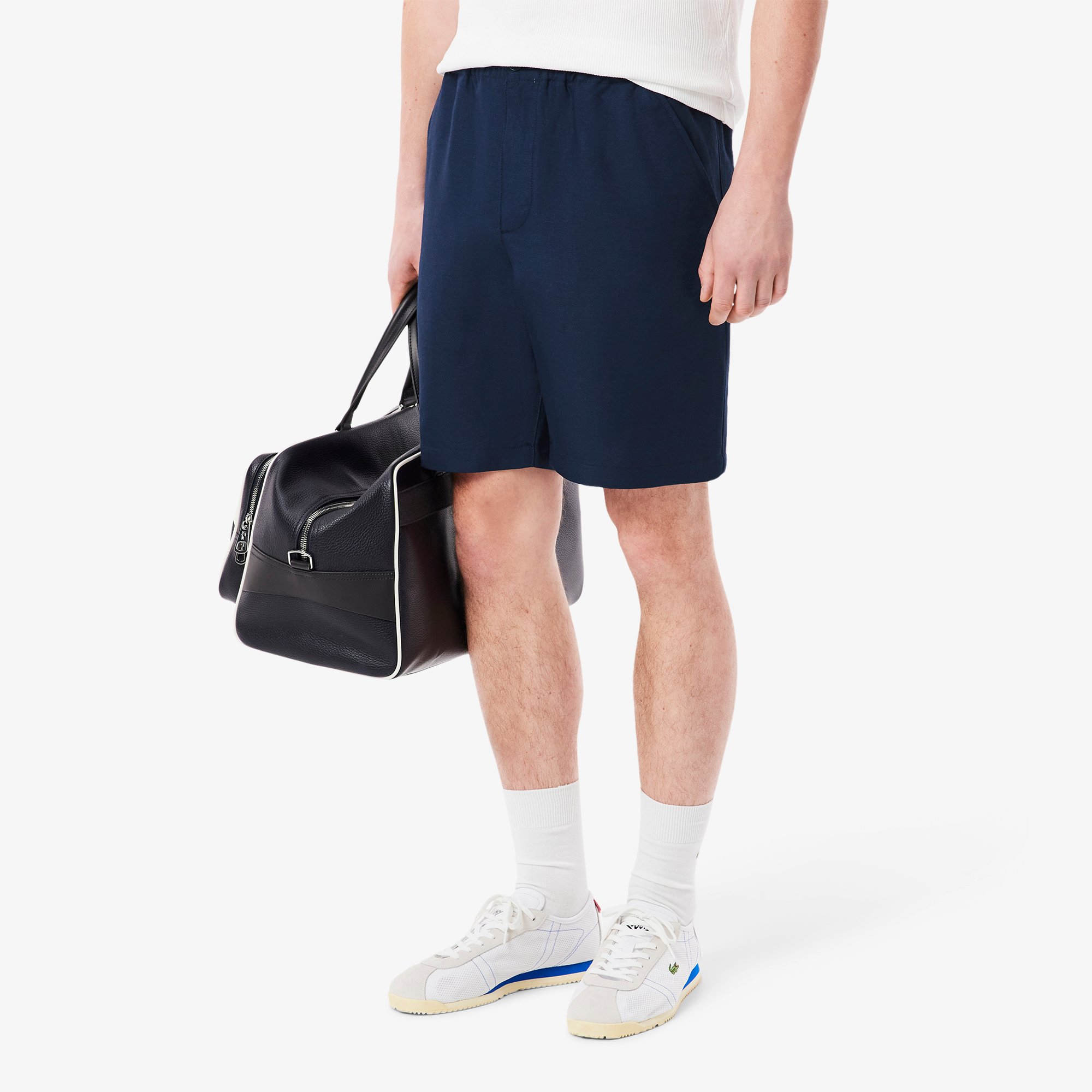 Quần Ngắn Lacoste Nam Ống Suông Chất Liệu Pha Lông Cừu
