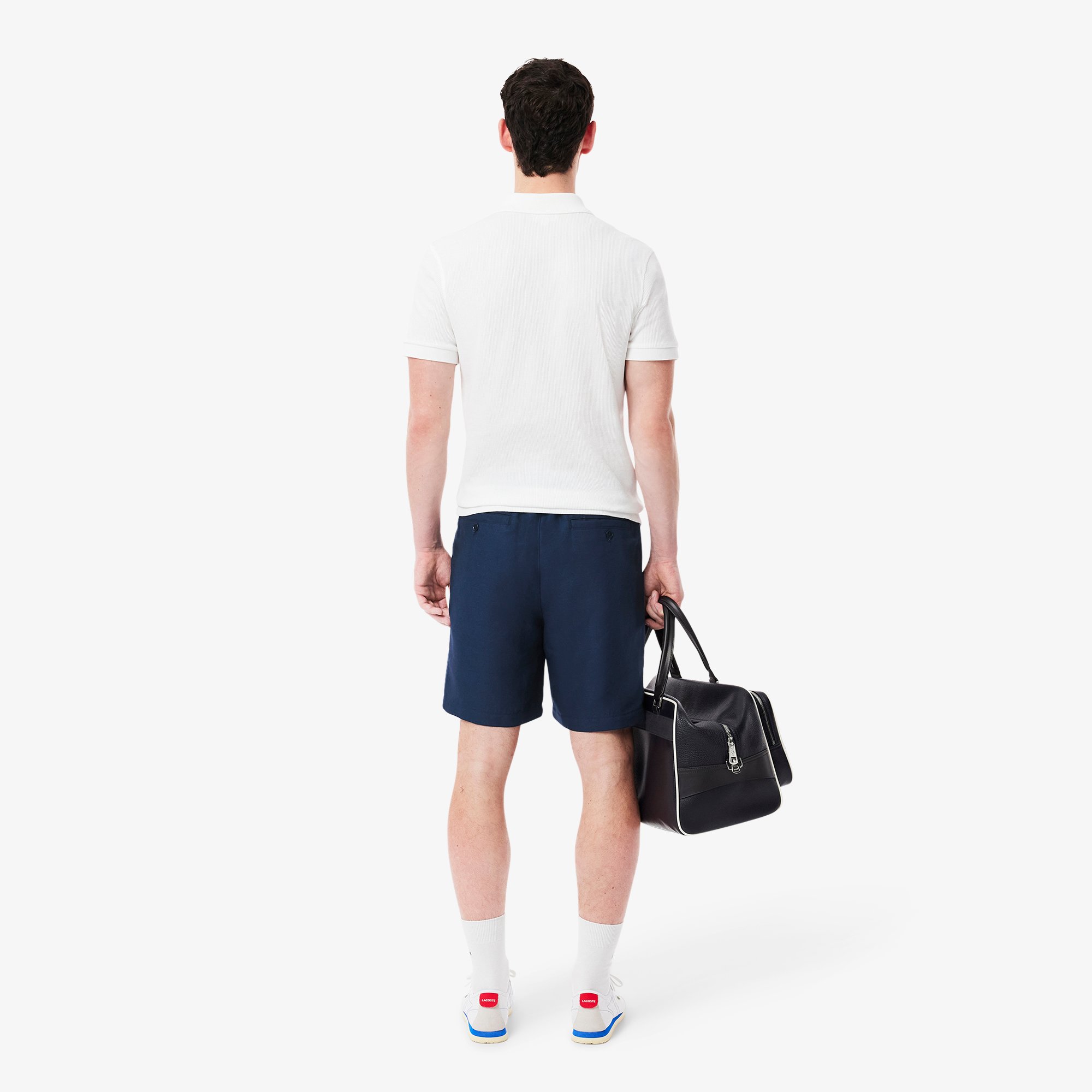 Quần Ngắn Lacoste Nam Ống Suông Chất Liệu Pha Lông Cừu