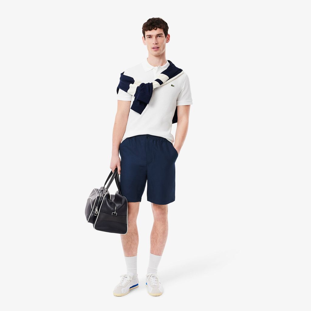 Quần Ngắn Lacoste Nam Ống Suông Chất Liệu Pha Lông Cừu